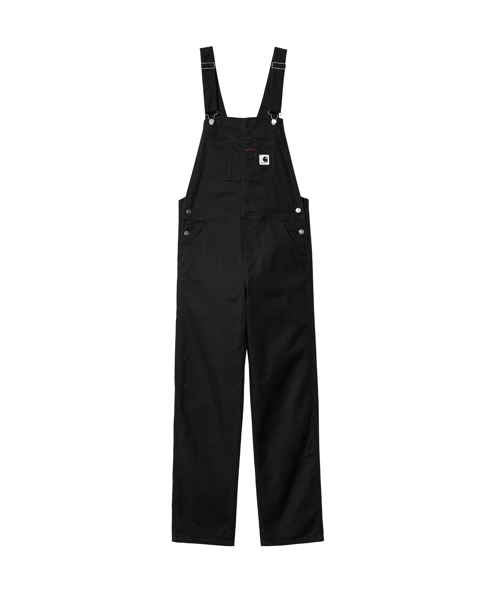 Carhartt Black Denim Overalls With Pocket In Black