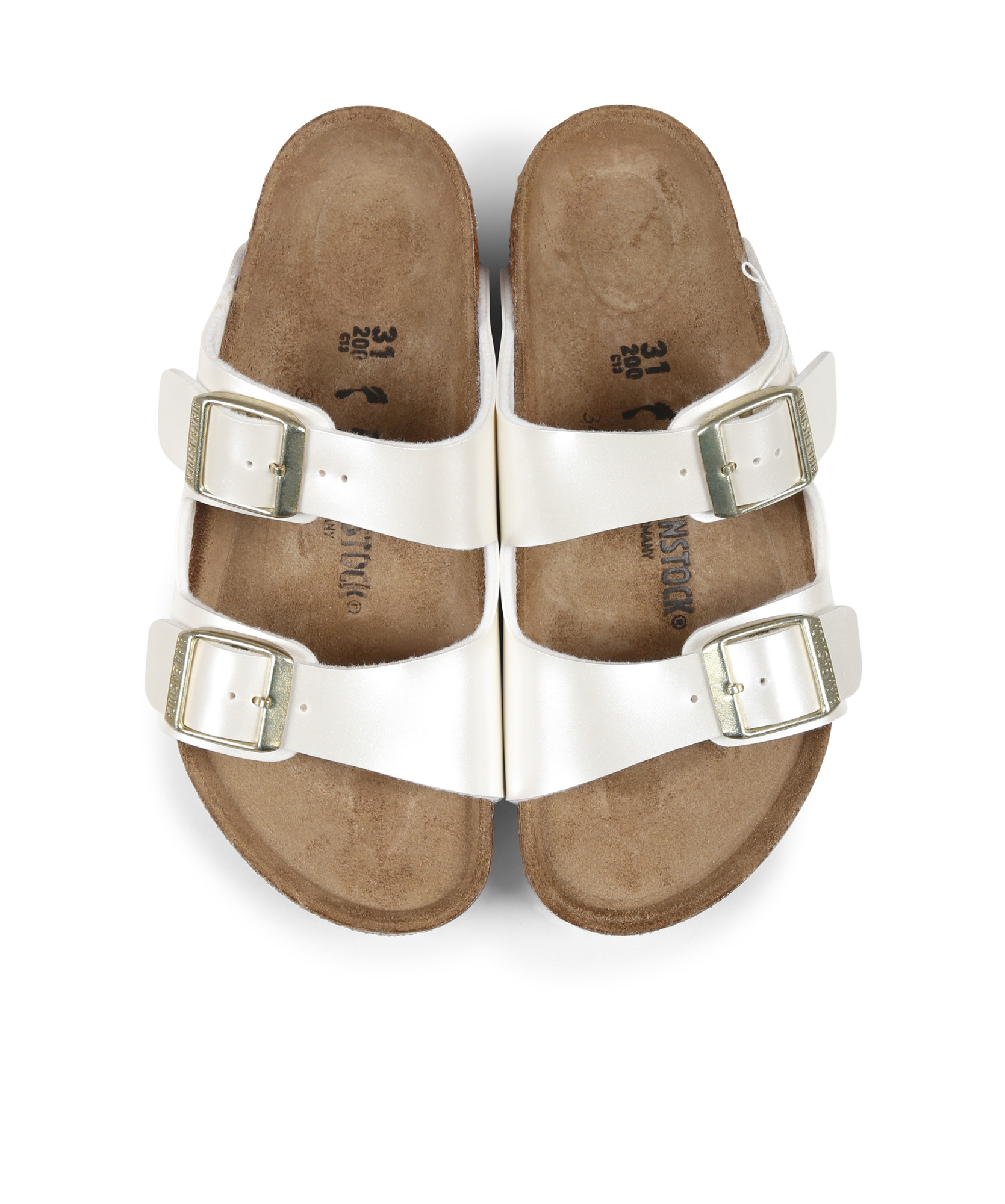 Birkenstock Round Toe Sandals In White