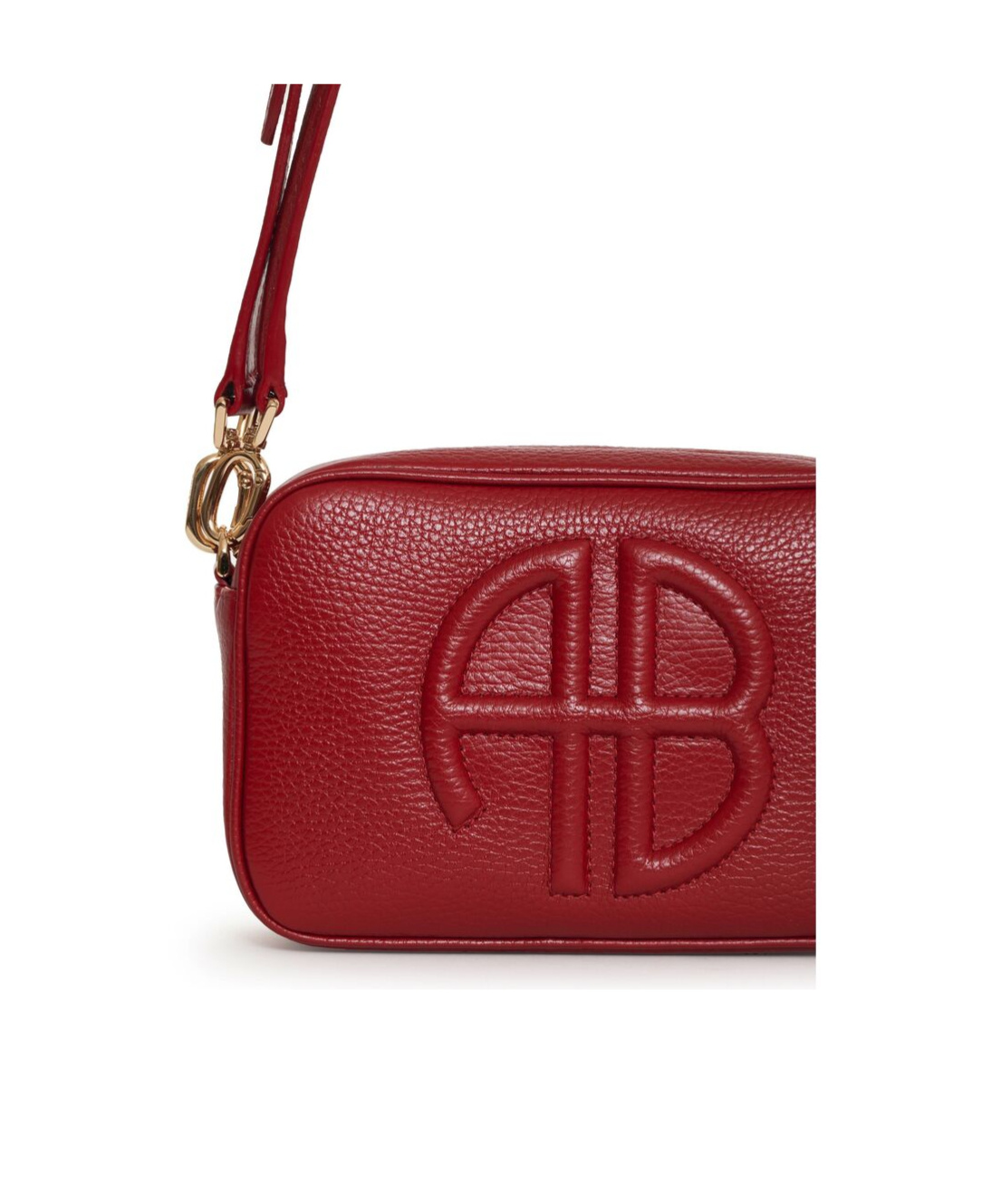 Shop Anine Bing Top Zipper Shoulder Bag In Red