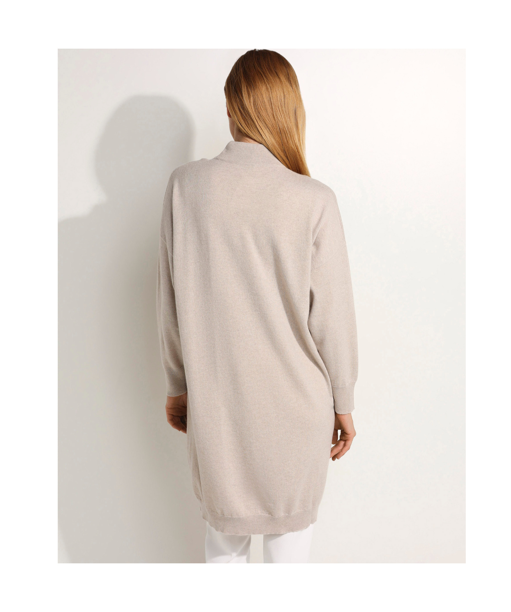 Brunello Cucinelli Long-sleeved Dress In Nude