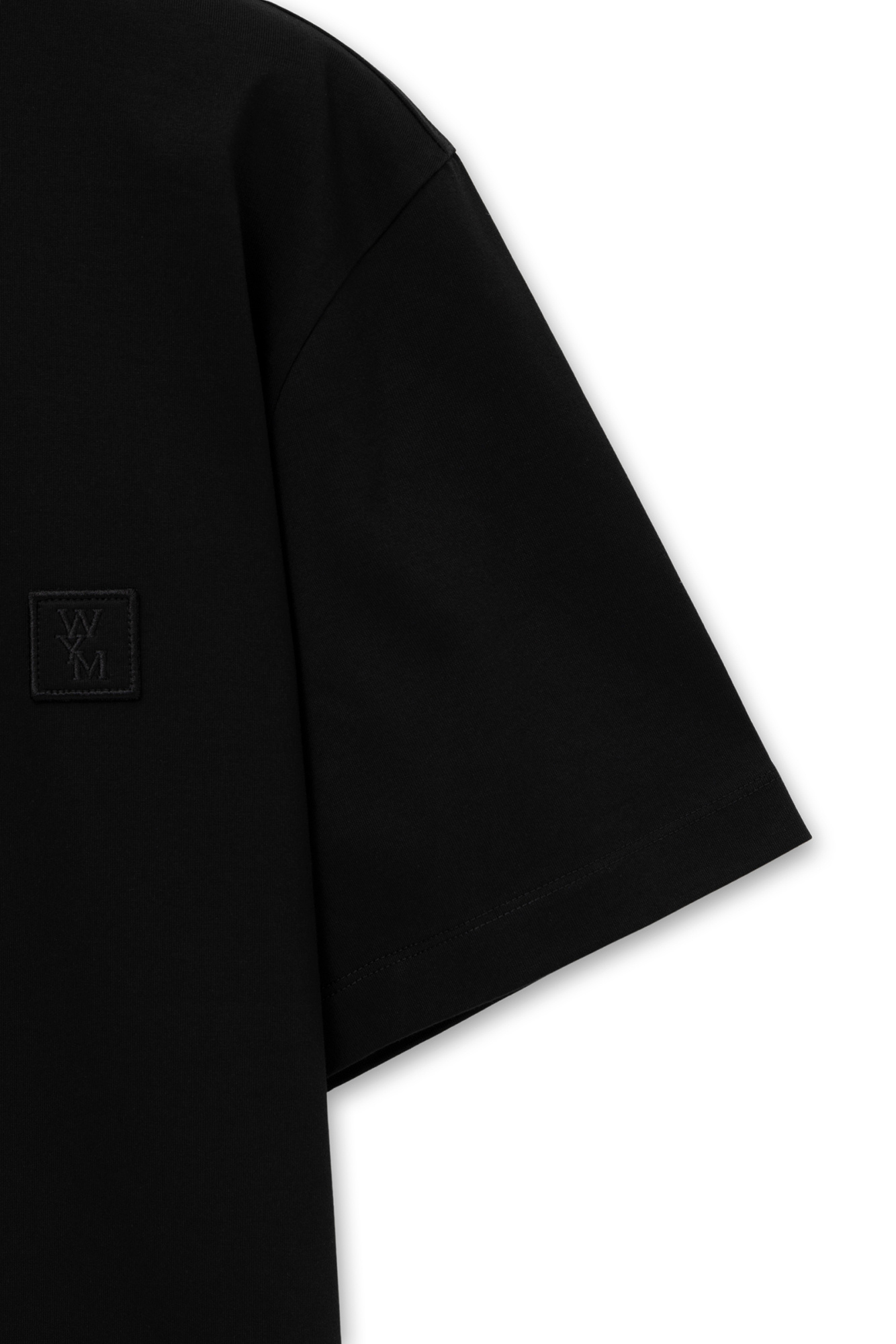 Wooyoungmi T-shirt With Floral Pattern On The Back In Black