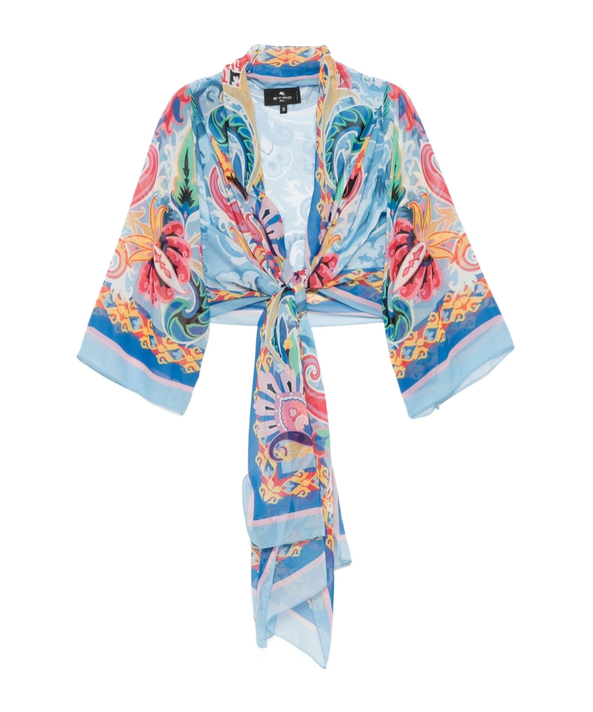 Etro Self-tie Long Sleeves In Blue