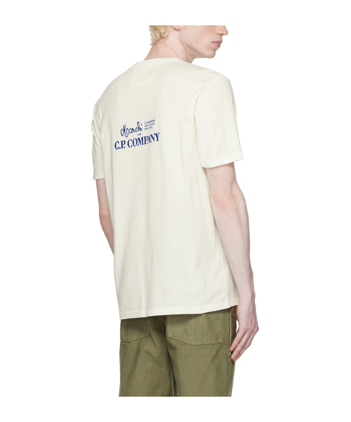 C.p. Company Logo-print Cotton T-shirt In White