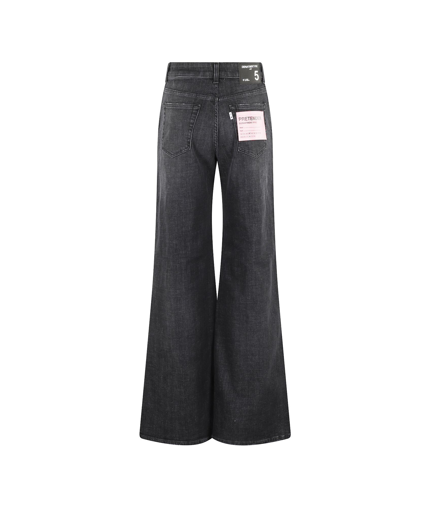 Department Five Wide-leg Black Denim Jeans With Medium Rise In Black