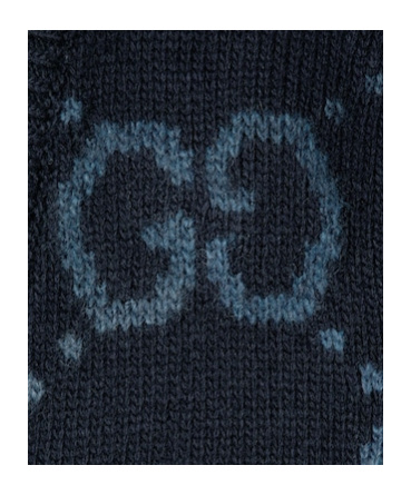 Gucci Sweater With Gg Intarsia In Black