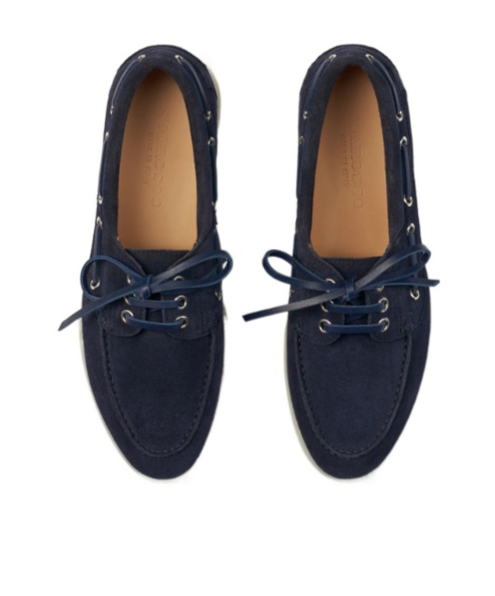Scarosso Lia Boat Shoes In Black