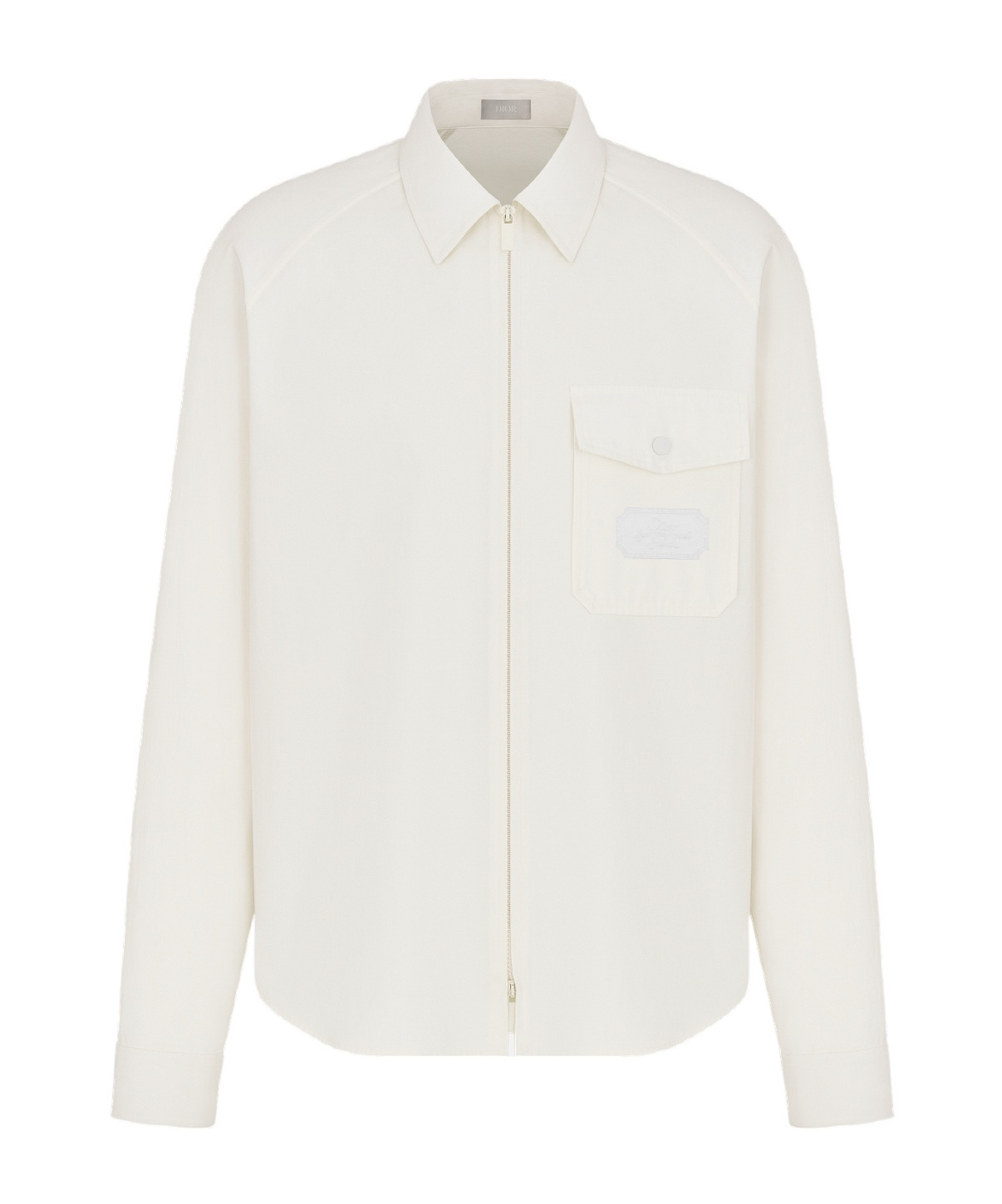 Dior Zippered Shirt In White