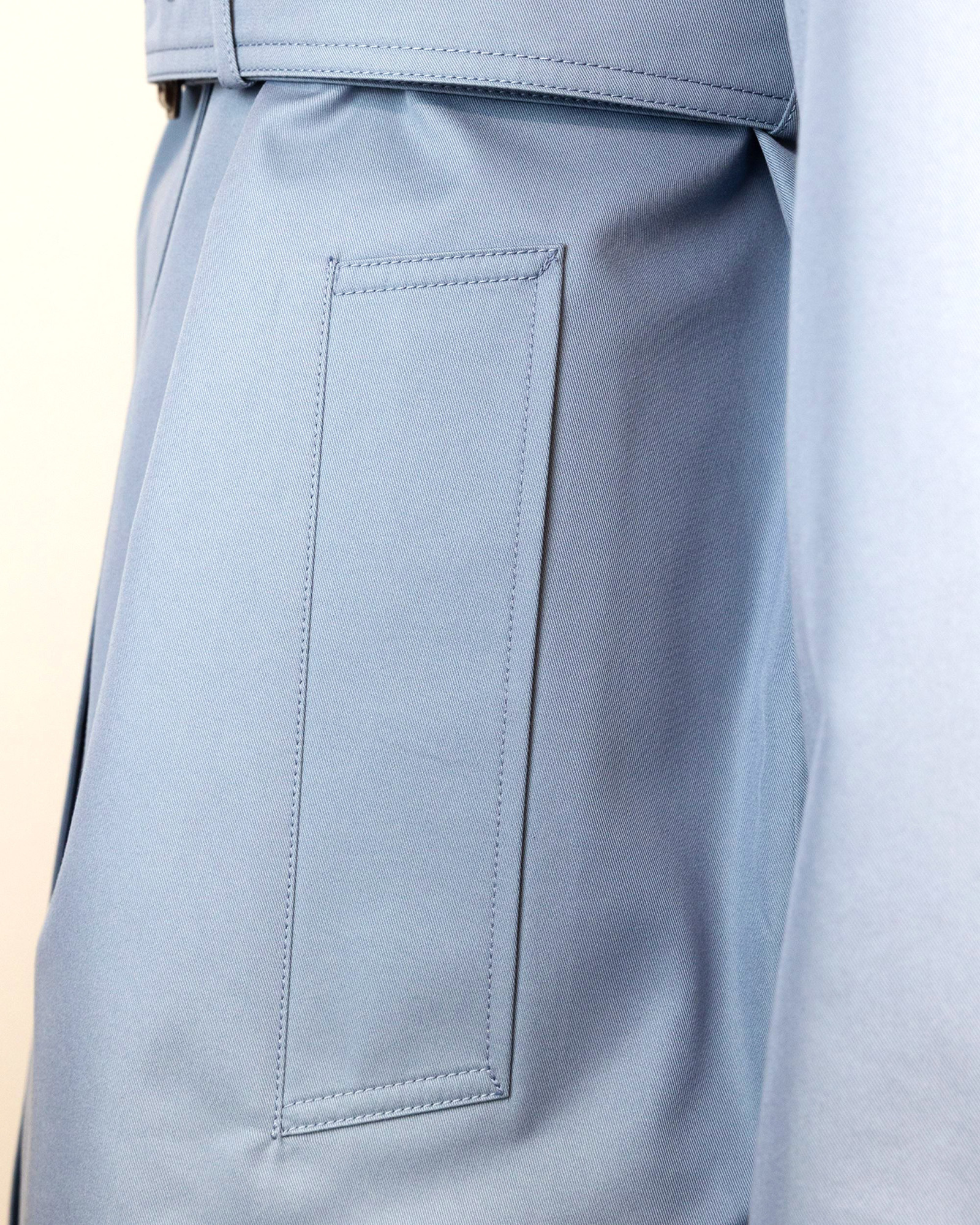 Weekend Max Mara Single-breasted Waterproof Gabardine Windbreaker In Blue