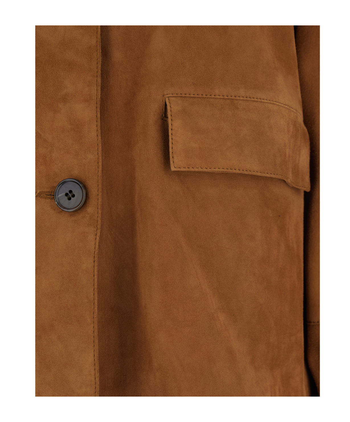 Arma Wide-collared Leather Jacket In Brown