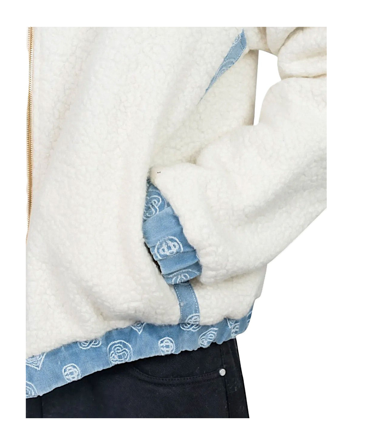 Casablanca Reversible Hooded Denim Jacket In Blue