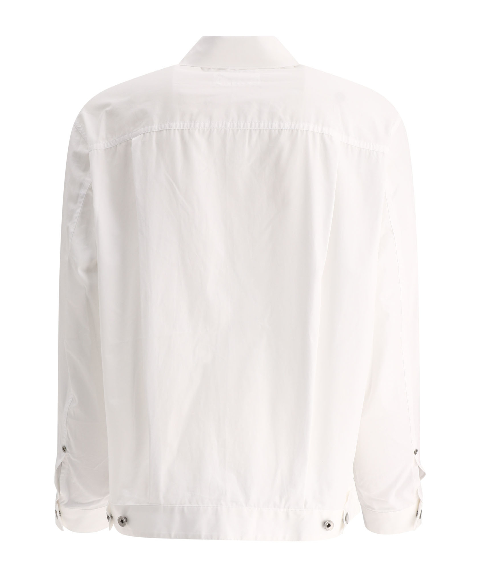 Sacai Thomas Mason Long-sleeved Shirt In White
