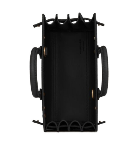 Saint Laurent Nano Sac De Jour Crocodile-effect Tote Bag In Black