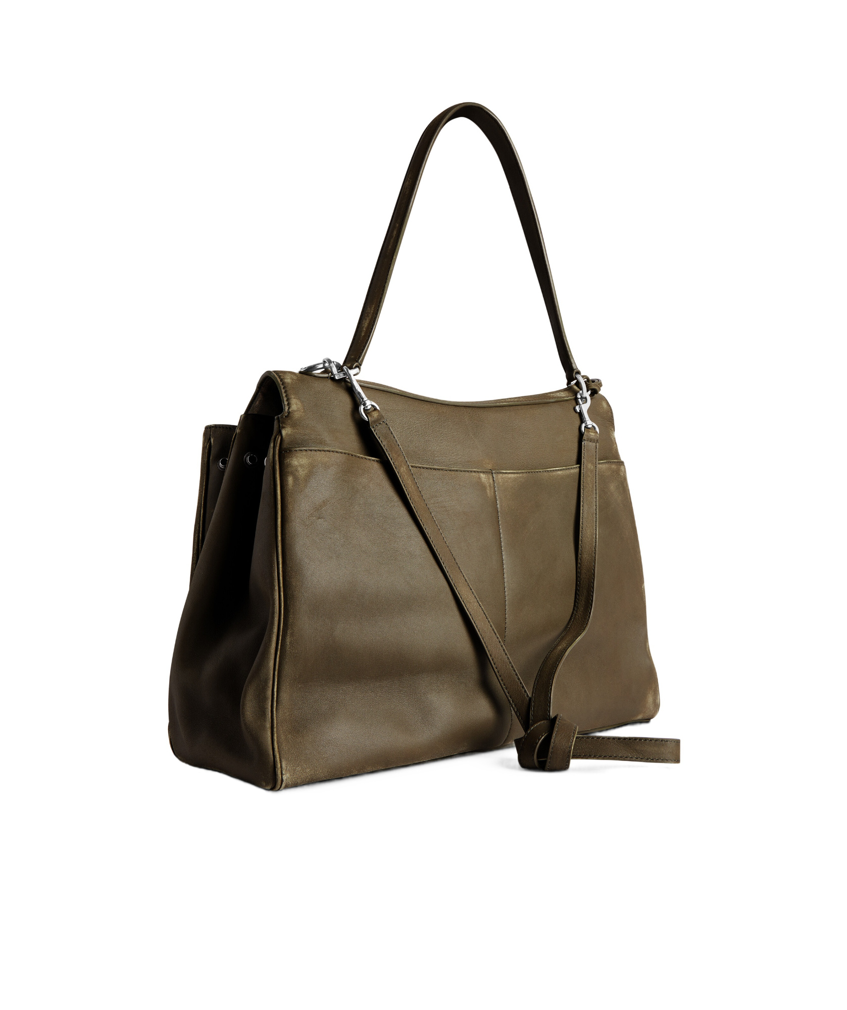 Balenciaga Large Rodeo Shoulder Bag In Dark Green