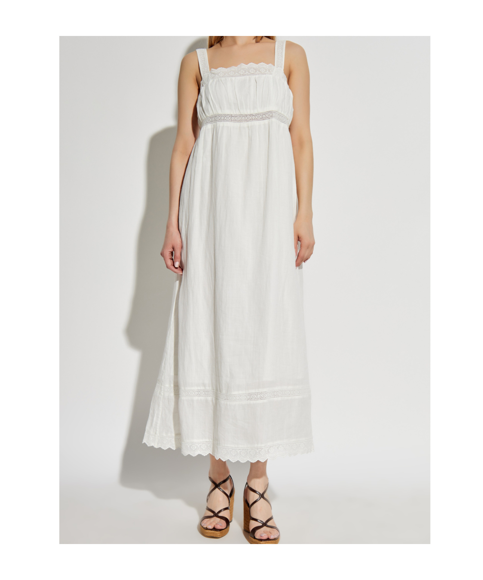 Shop Posse Lace-detailing Midi Dress