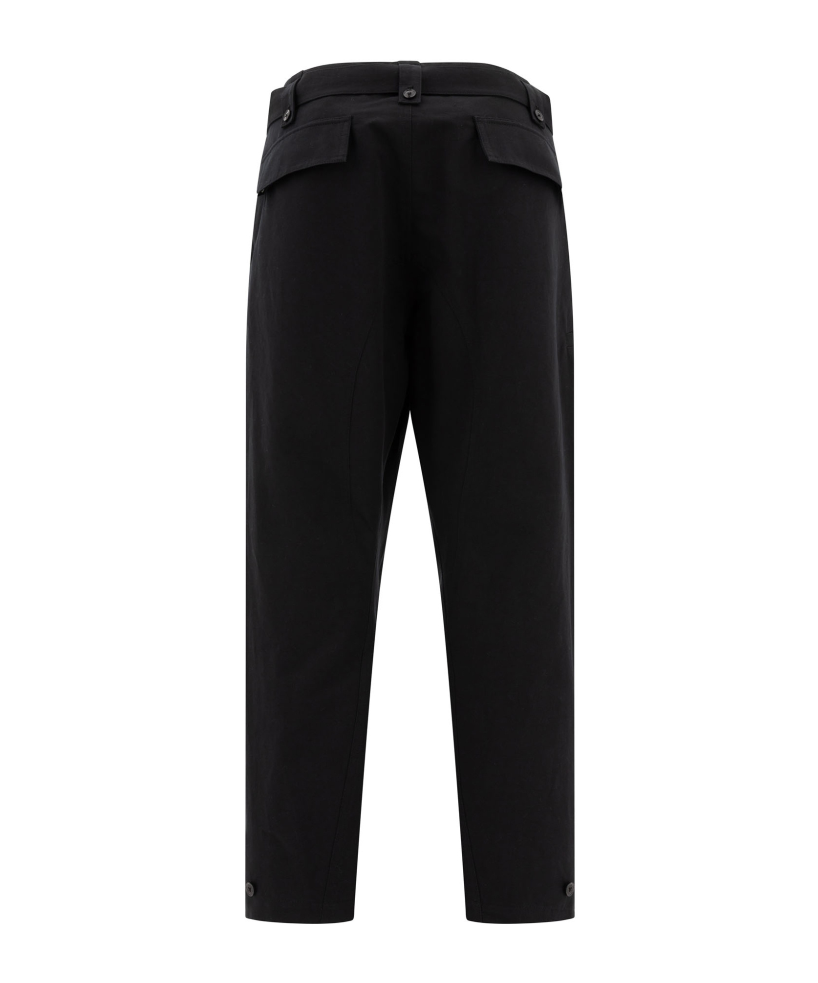 Lemaire Men's "twisted" Trousers With Adjustable Cuffs In Black