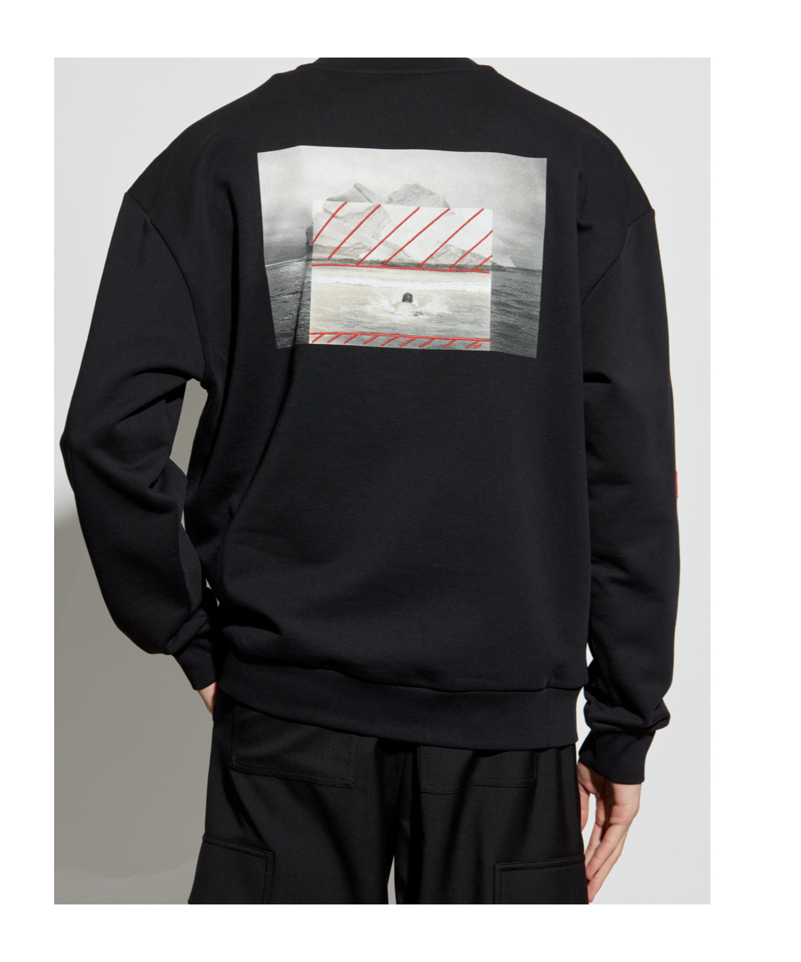 Iceberg Logo-patch Sweatshirt In Black