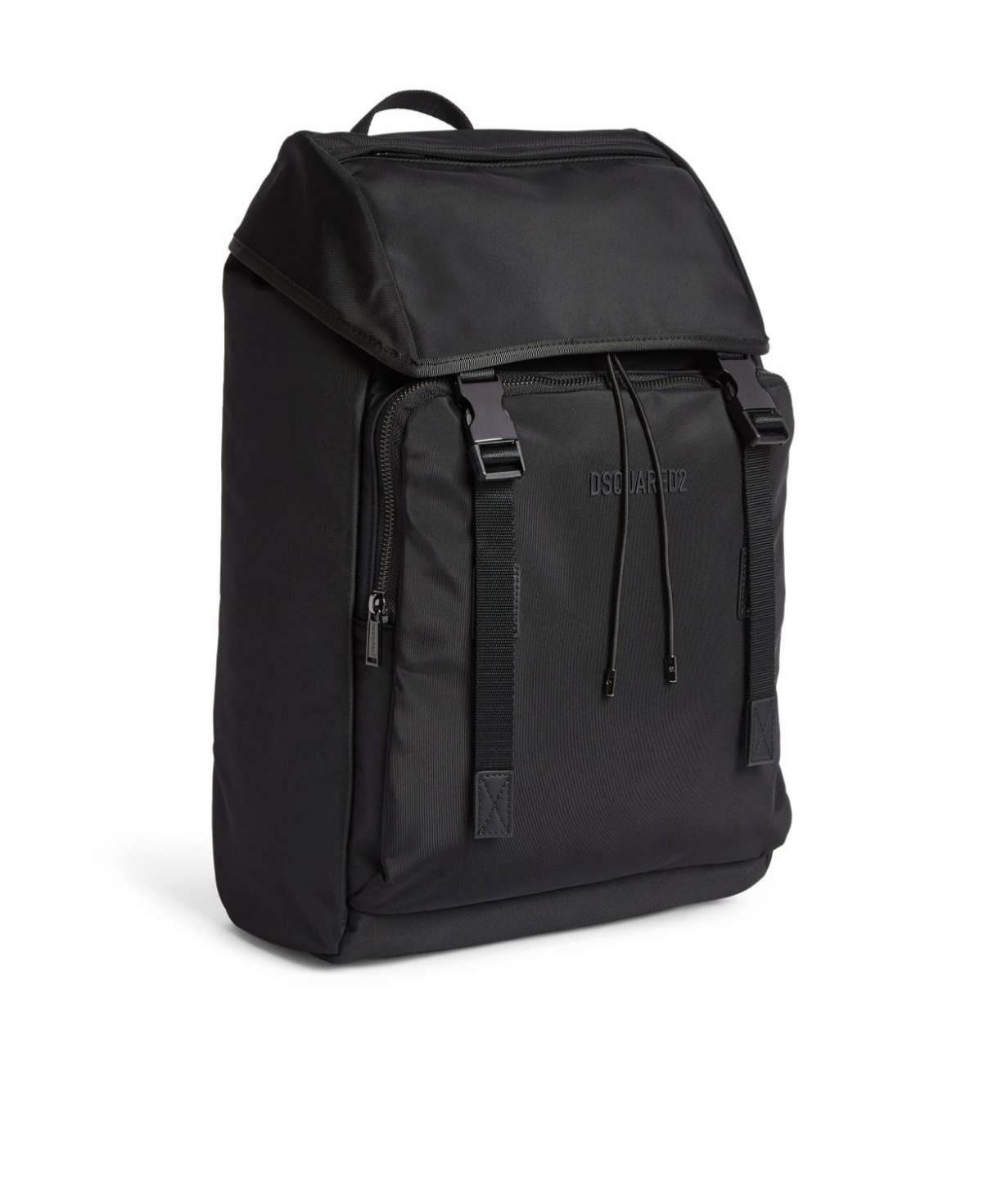 Dsquared2 Zip Pocket Strap Handle Shoulder Front Hardware In Black