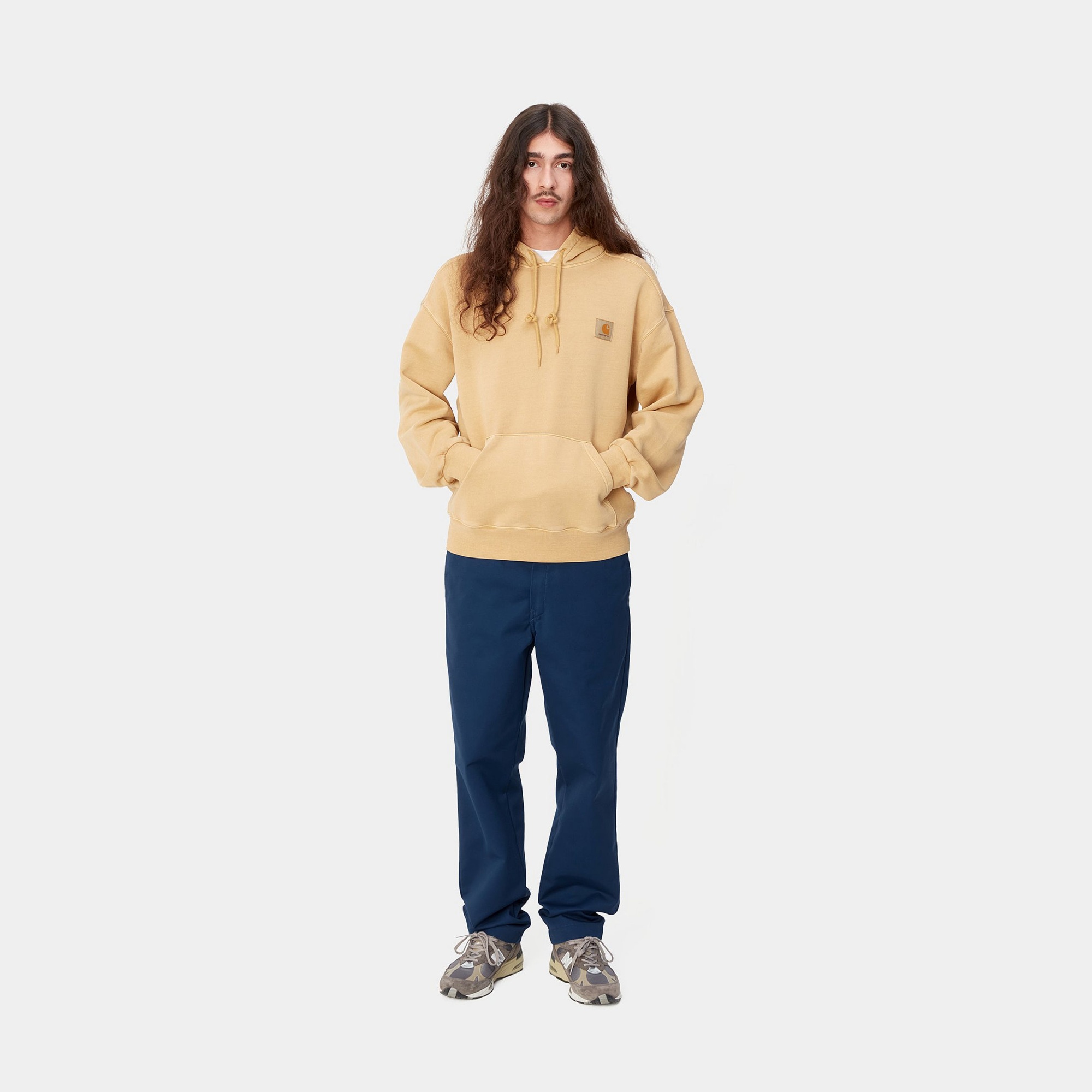 Carhartt Work In Progress Flint Straight Leg Twill Pants In Blue