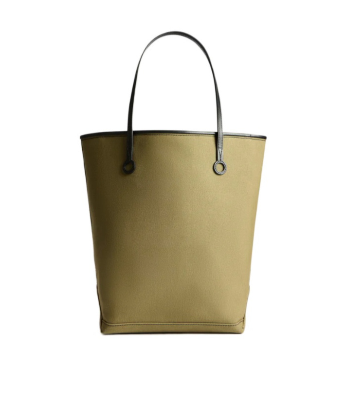 Jw Anderson Large Anchor Canvas Tote In Khaki In Green