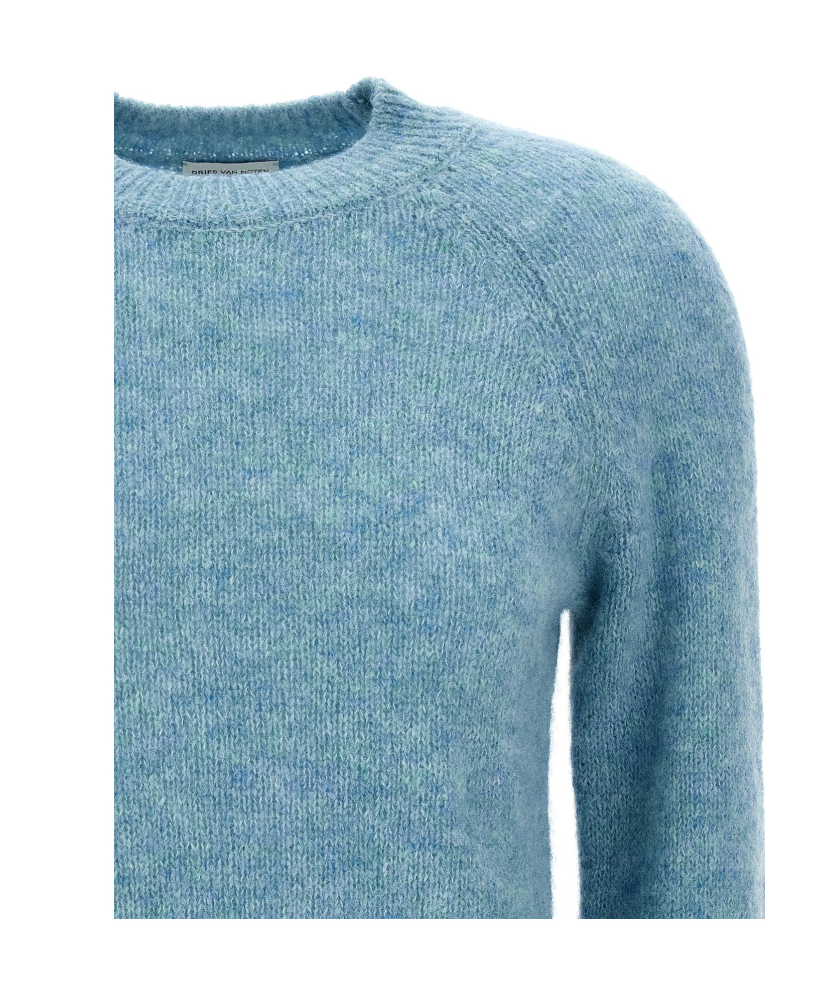 Dries Van Noten Long-sleeved Sweater In Blue