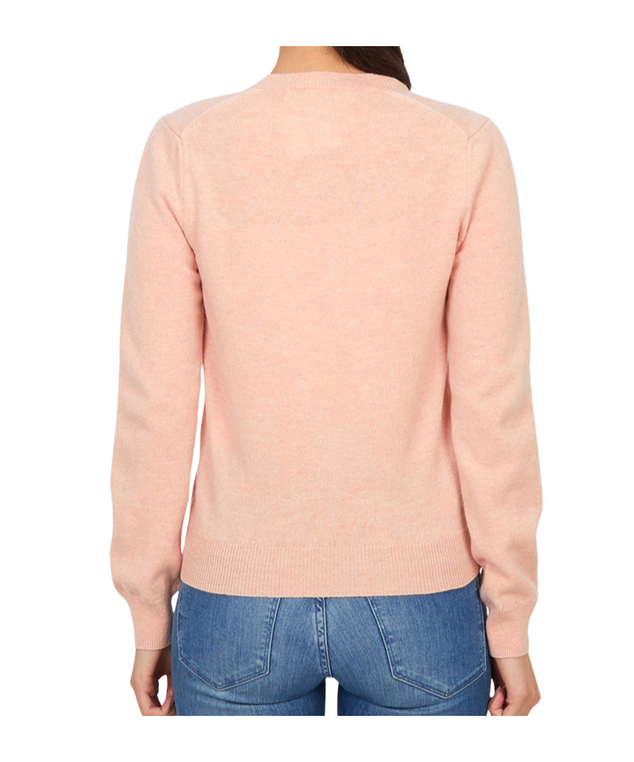 Comme Des Garçons Long-sleeved Sweater In Pink