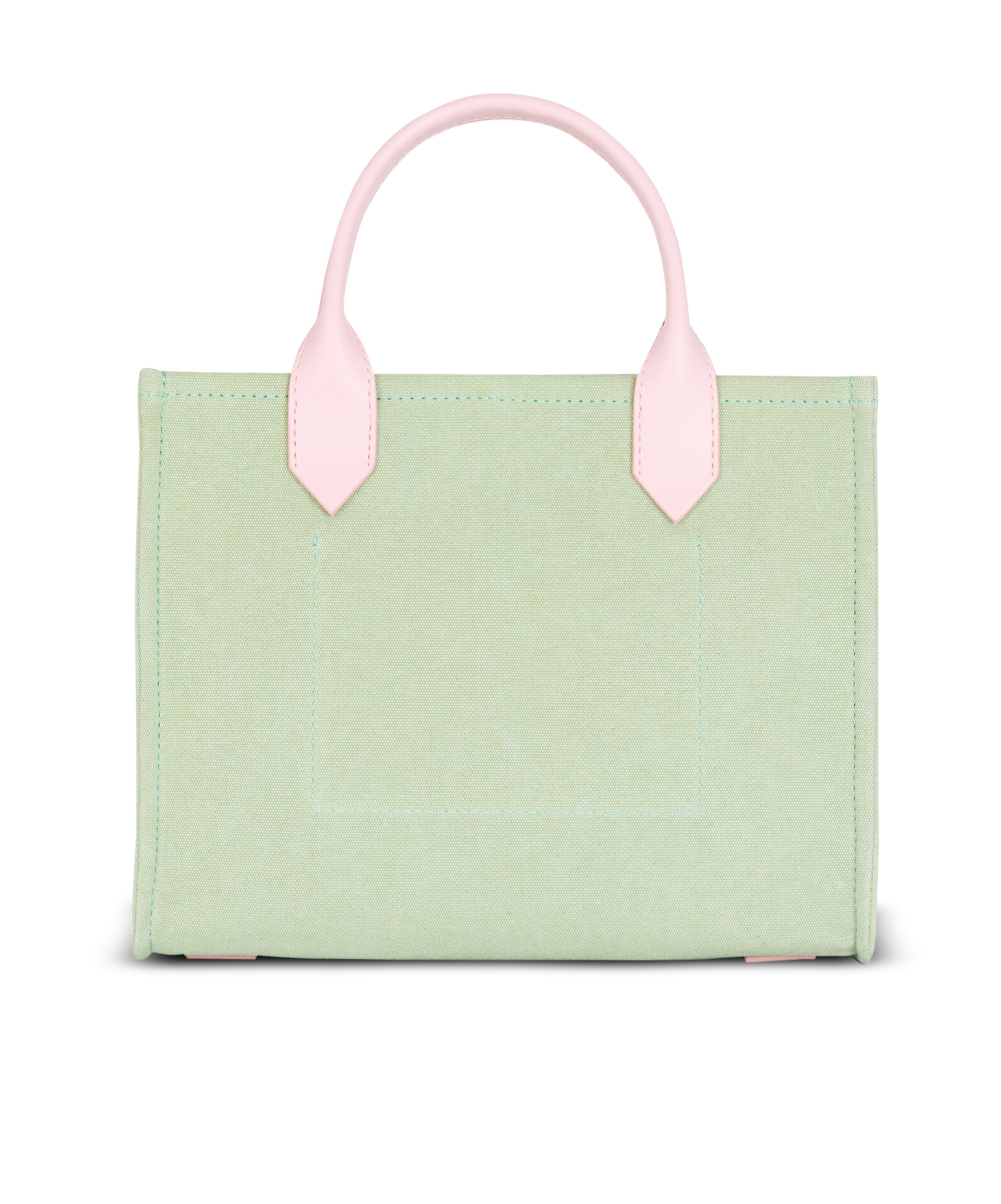Balmain Small B-army Canvas Tote Bag In Green