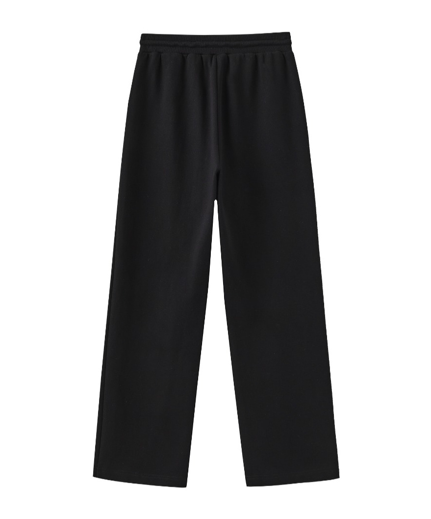 Marissa Chiara Drawstring Elastic Waist Casual Pants In Black