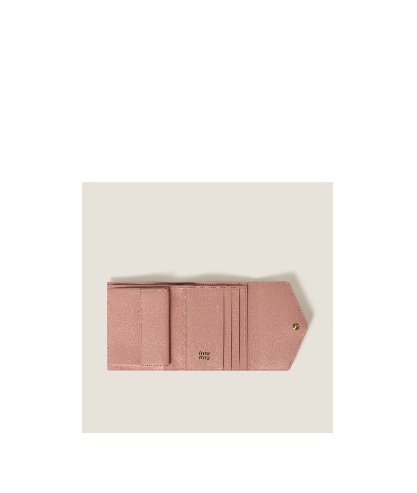 Miu Miu Miumiu Women Snap Closure Small Leather Wallet In Orchid Pink