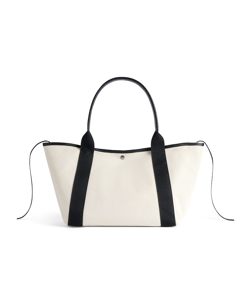 Balenciaga Blackwhite Biarritz S Shopping Bag In White