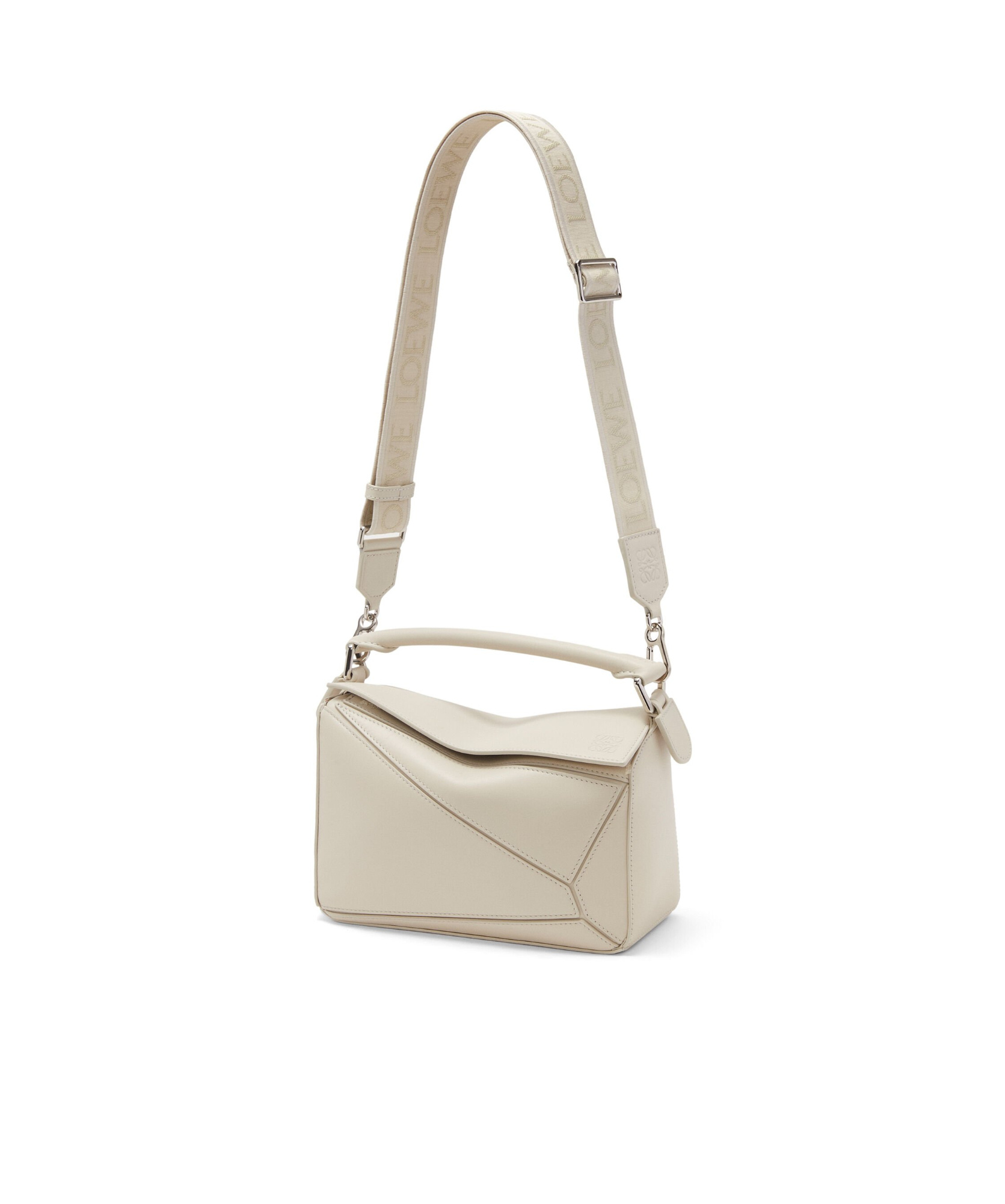 Loewe Puzzle Bag Small Sea Salt Women In White