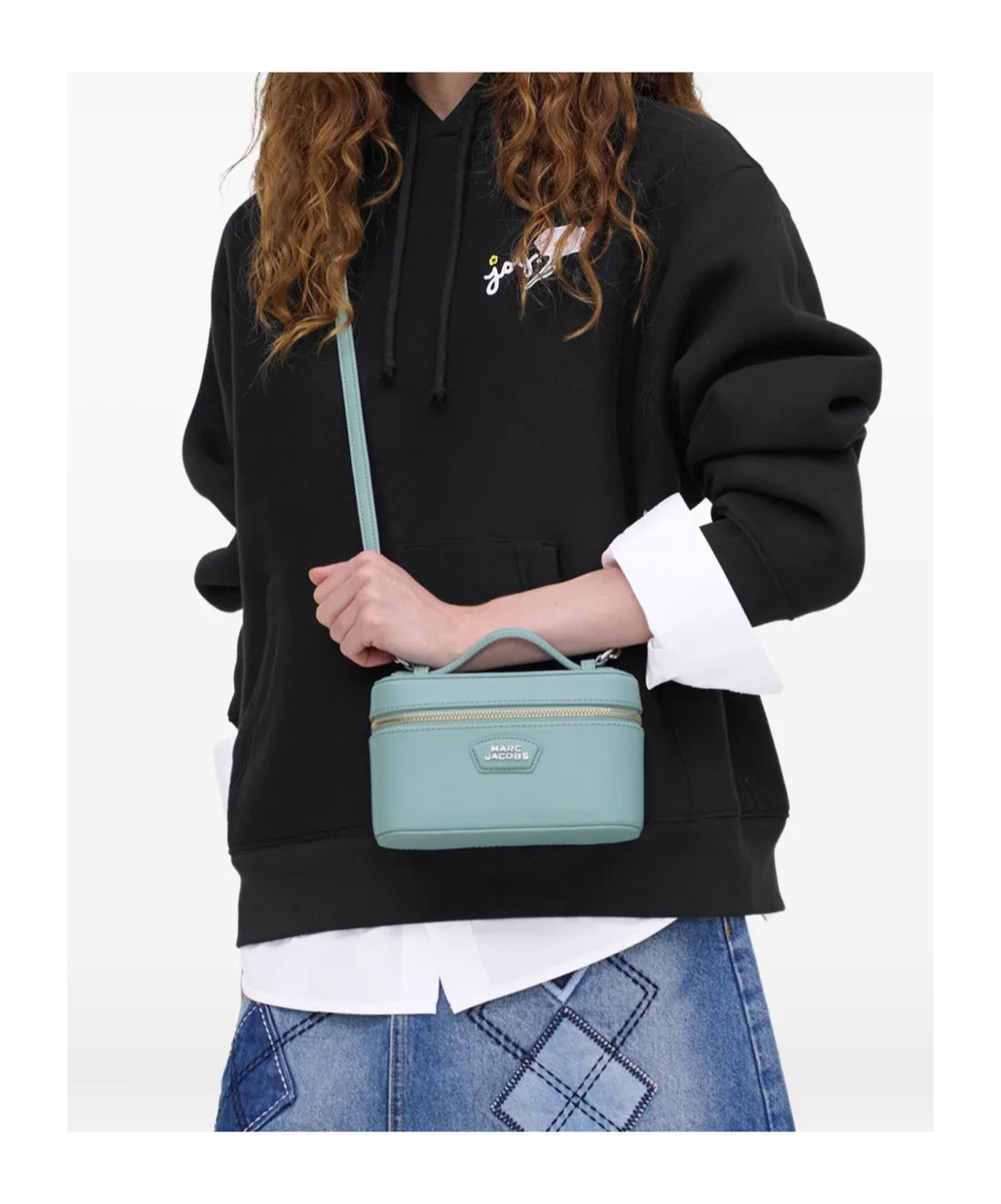 Marc Jacobs Zippered Cosmetic Bag In Green