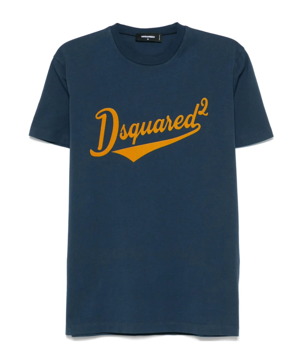 Dsquared2 Logo-flocked T-shirt In Blue