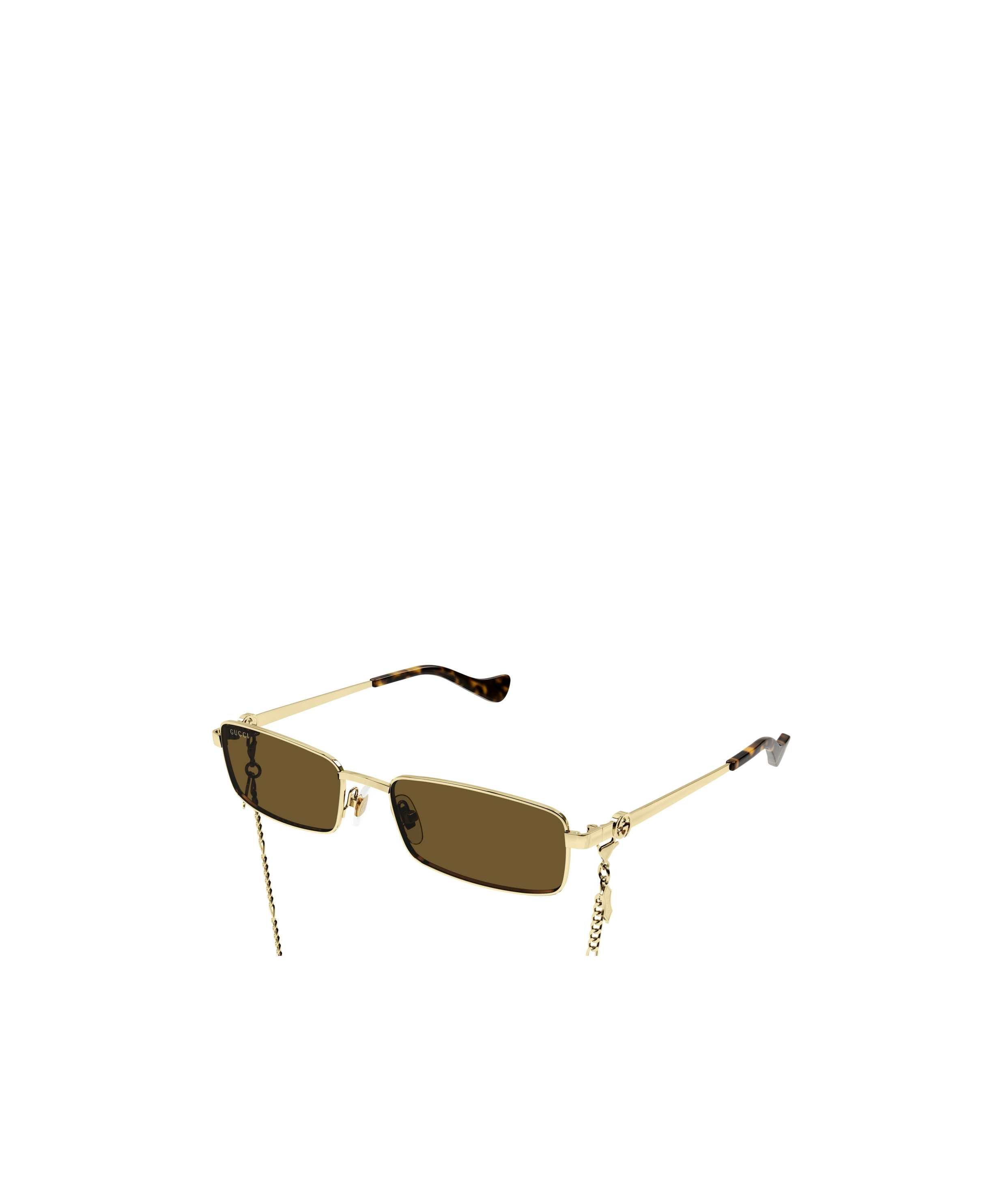 Gucci Rectangle-frame Sunglasses In Green