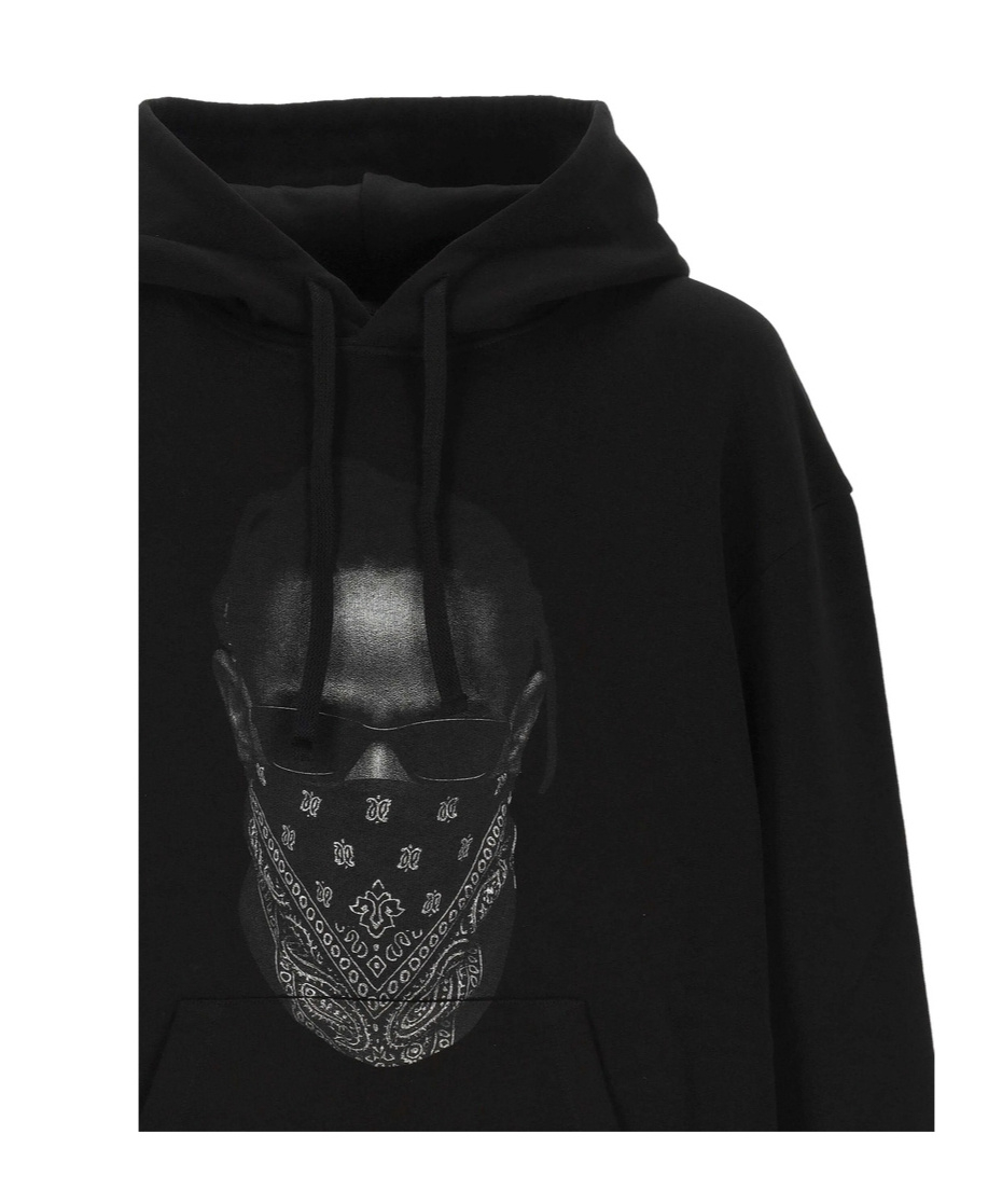 Ih Nom Uh Nit Graphic Hooded Sweater Kangaroo Pocket In Black