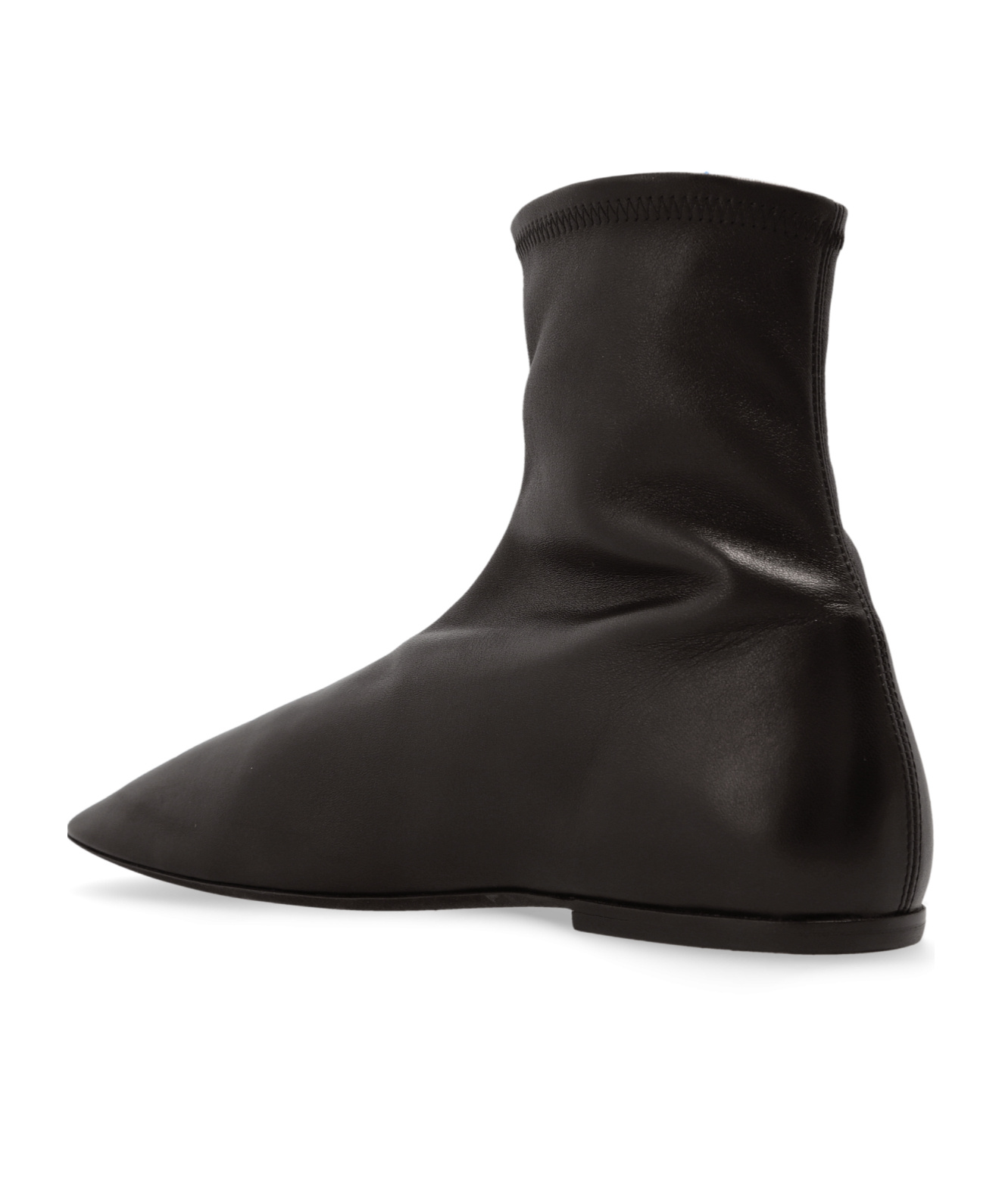 Dries Van Noten Square Toe Boots In Black