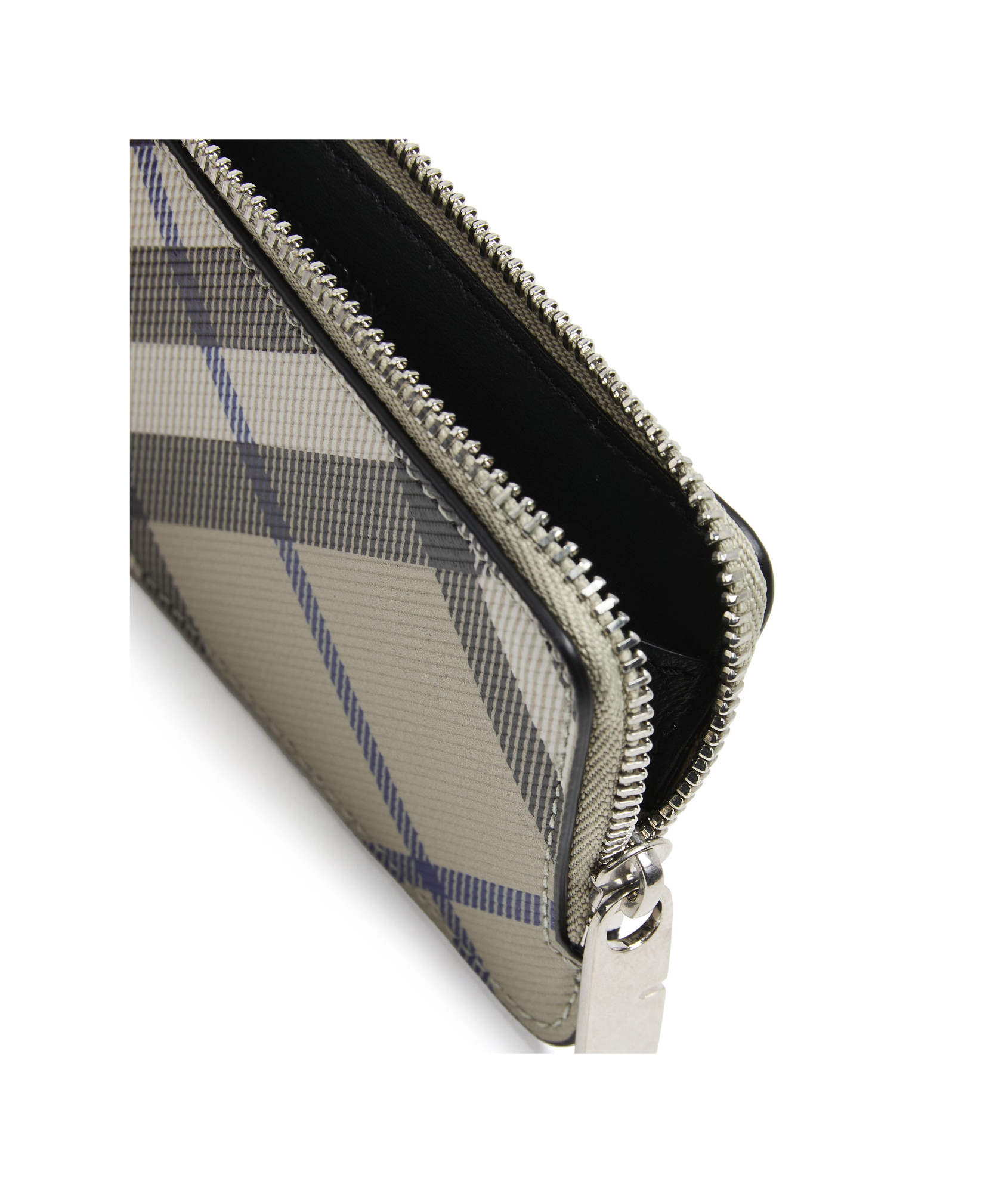 Burberry Check Double-compartment Wallet In Green