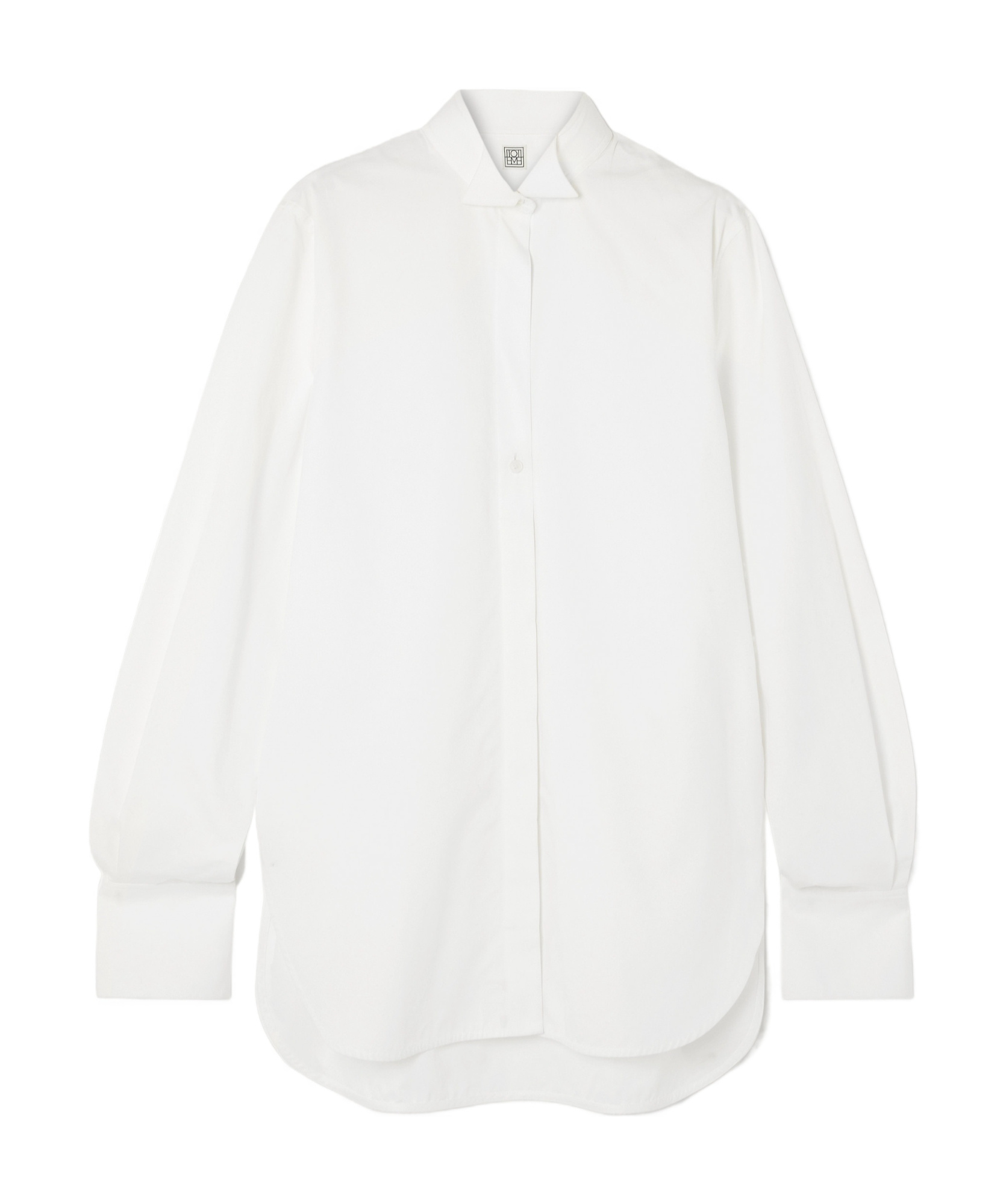 Totême Wingtip-collar Tuxedo Shirt In White