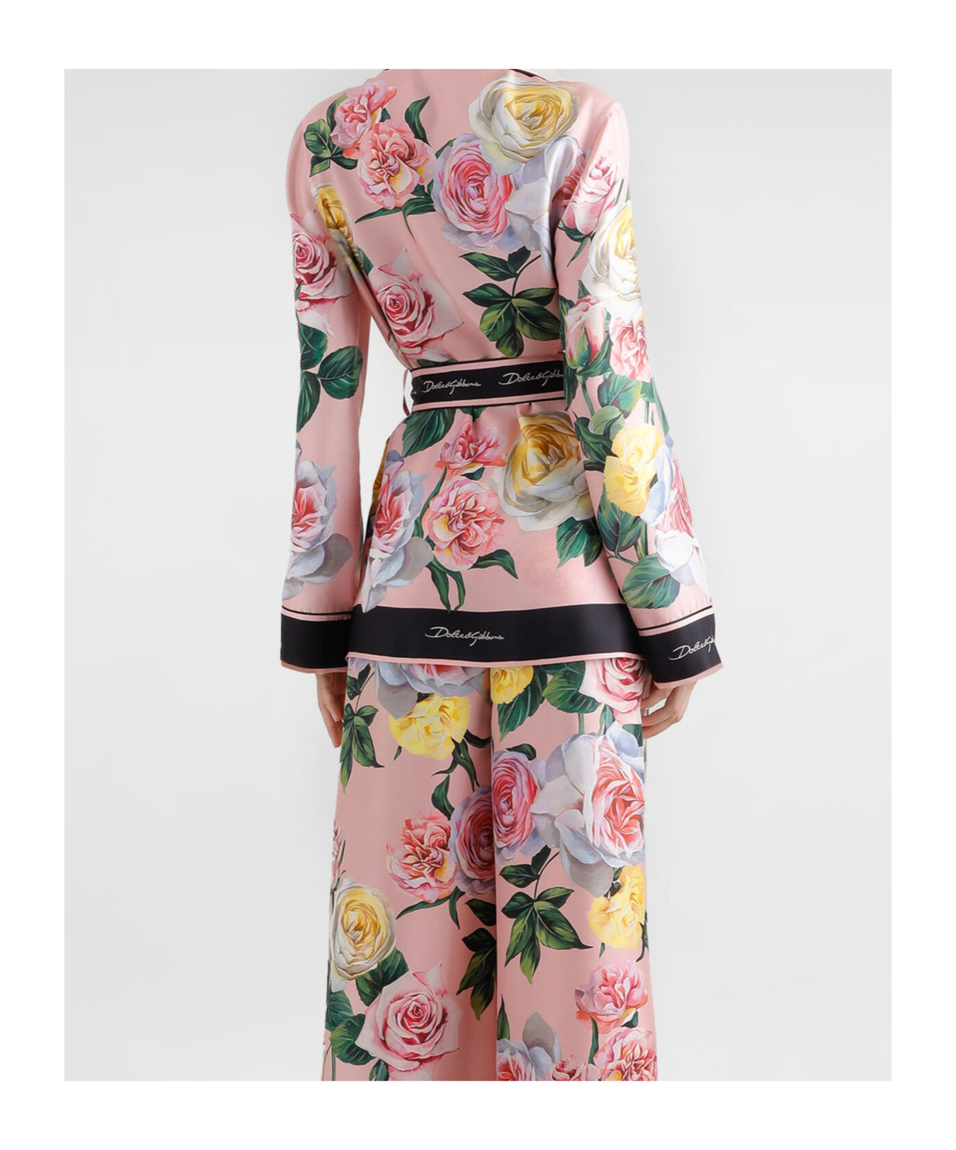Shop Dolce & Gabbana Floral-print Shirt In Pink