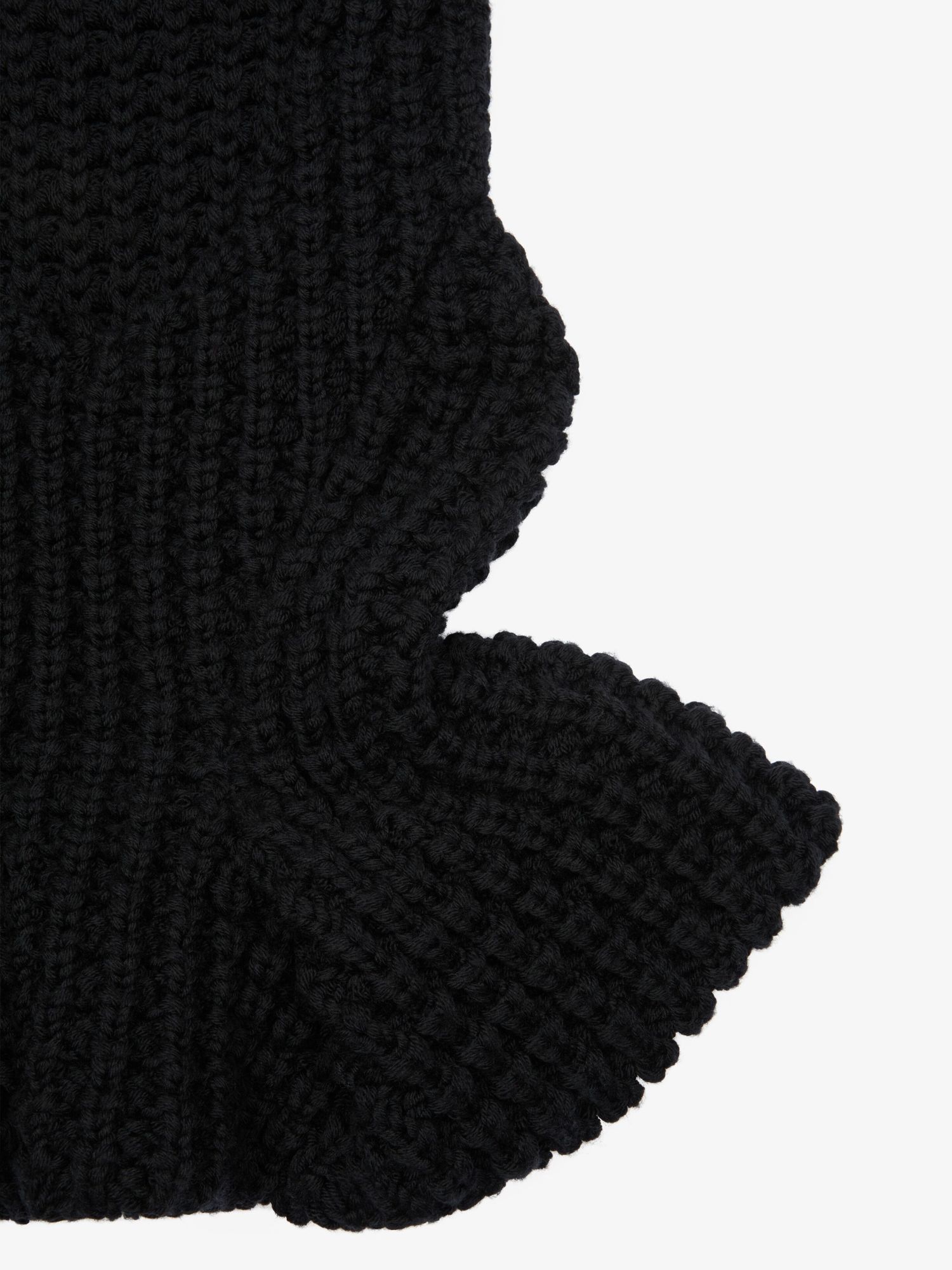 Givenchy Slim Fit Peplum Top In Waffle Wool In Black