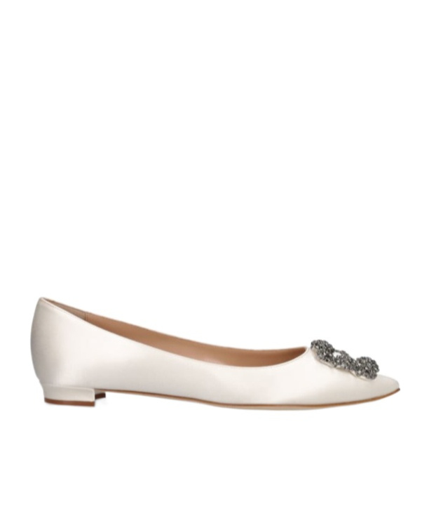 Manolo Blahnik Hangisi Flat Shoes With Shallow Mouth