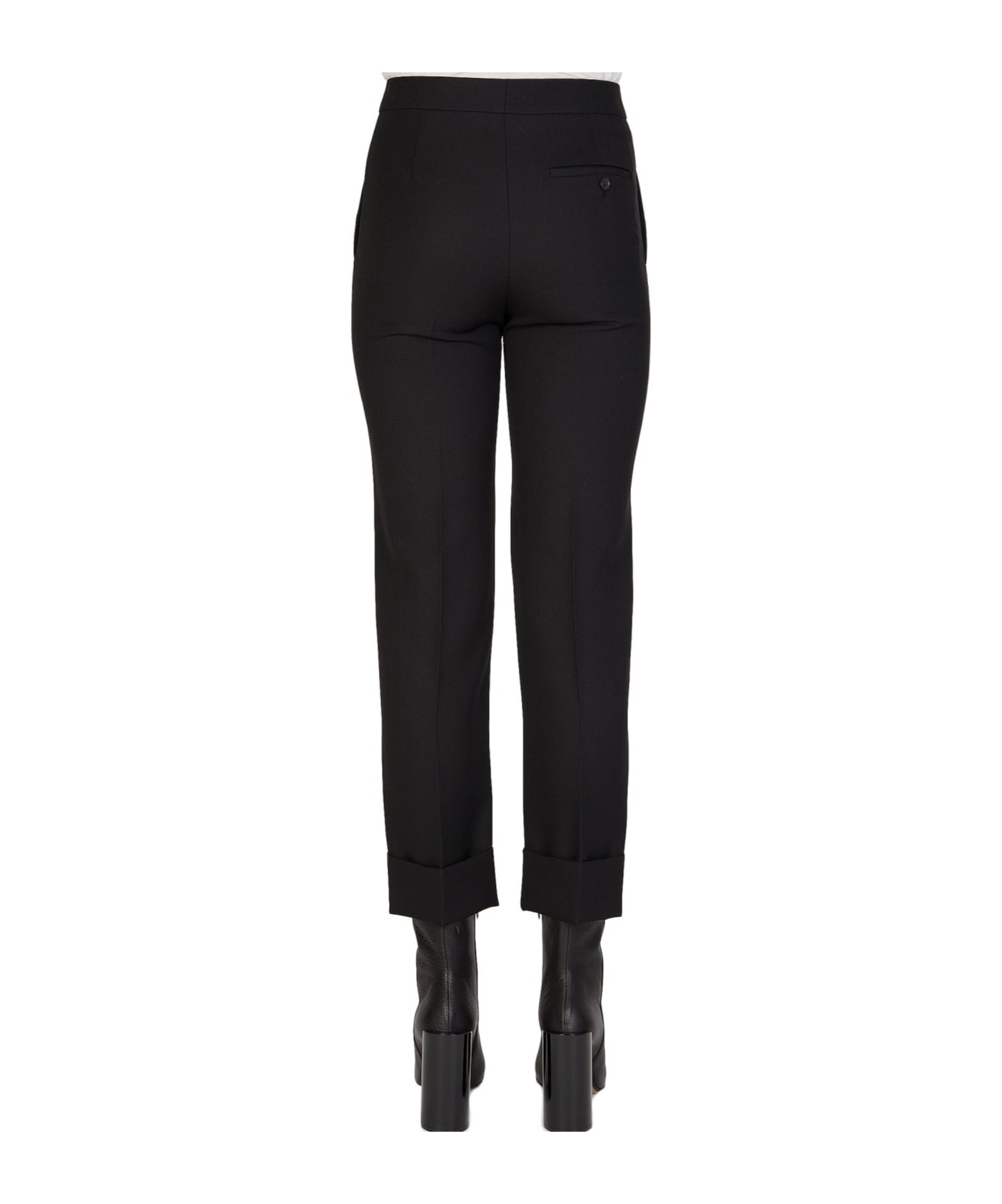 Maison Margiela Wool Trousers In Black