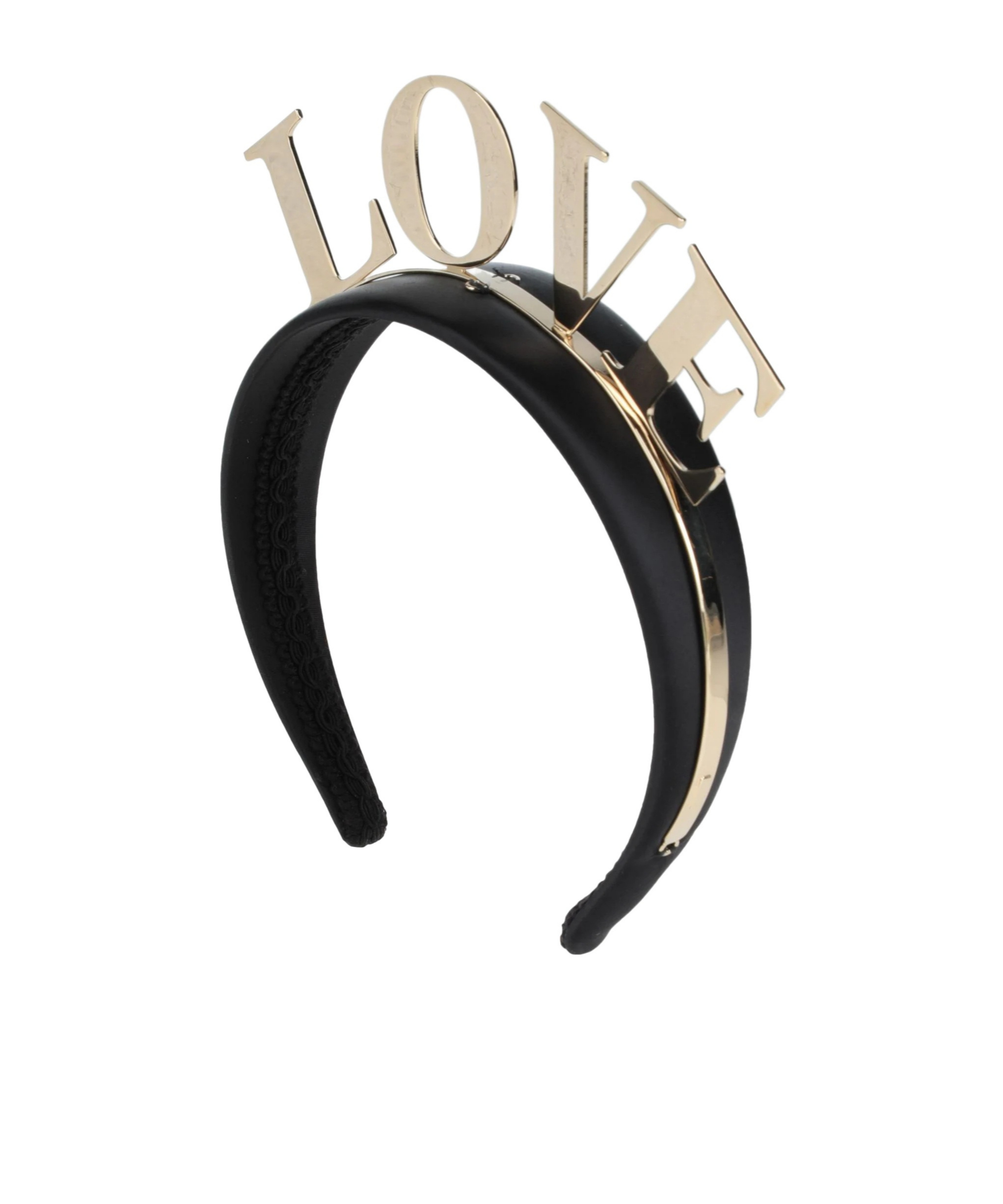 Dolce & Gabbana Solid Color Satin Hair Accessories In Black