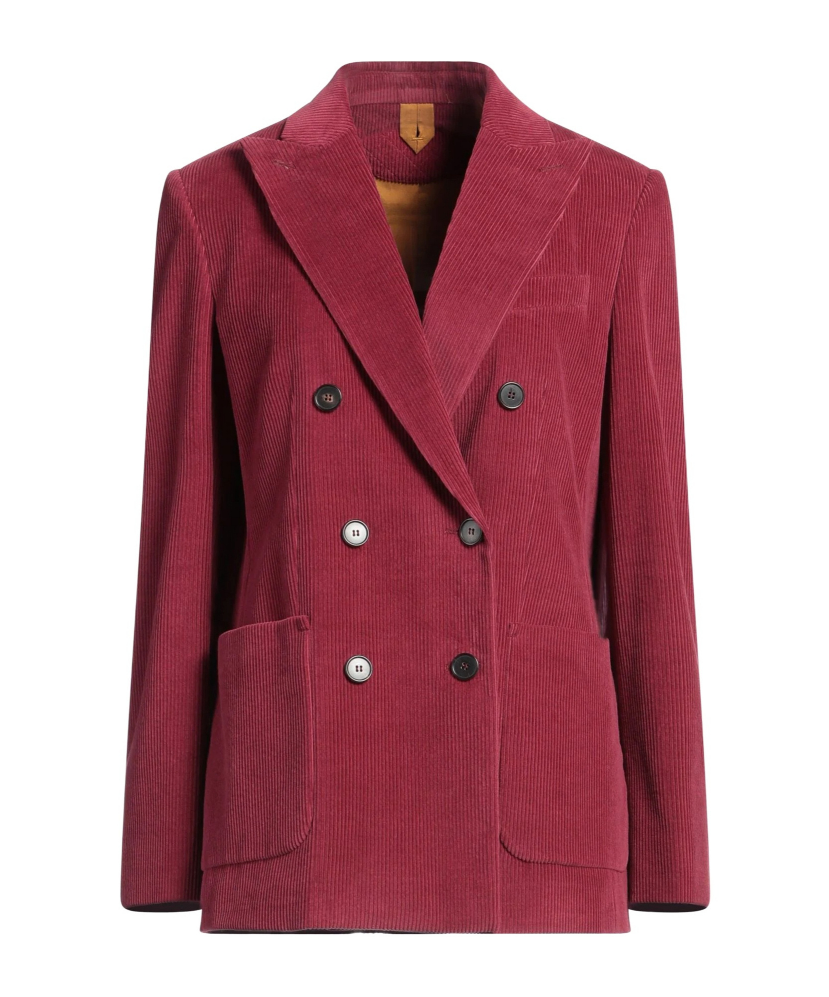 Max Mara Double- Corduroy Blazer In Garnet Red