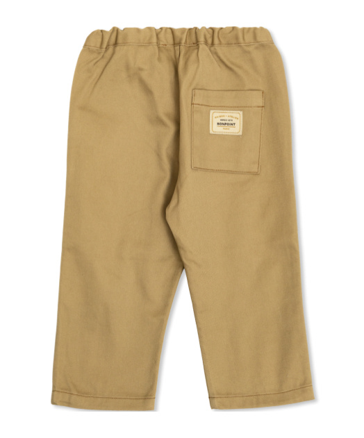 Bonpoint Jeudi Patch-pocket Elastic-waist Trousers In Brown