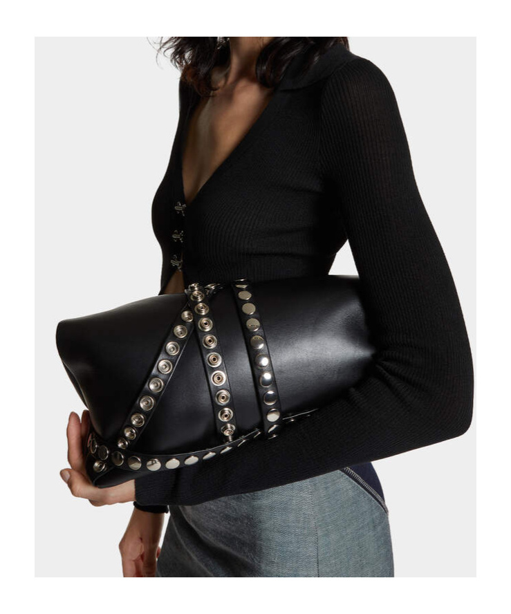 Dsquared2 Allover Studs Clutch In Black