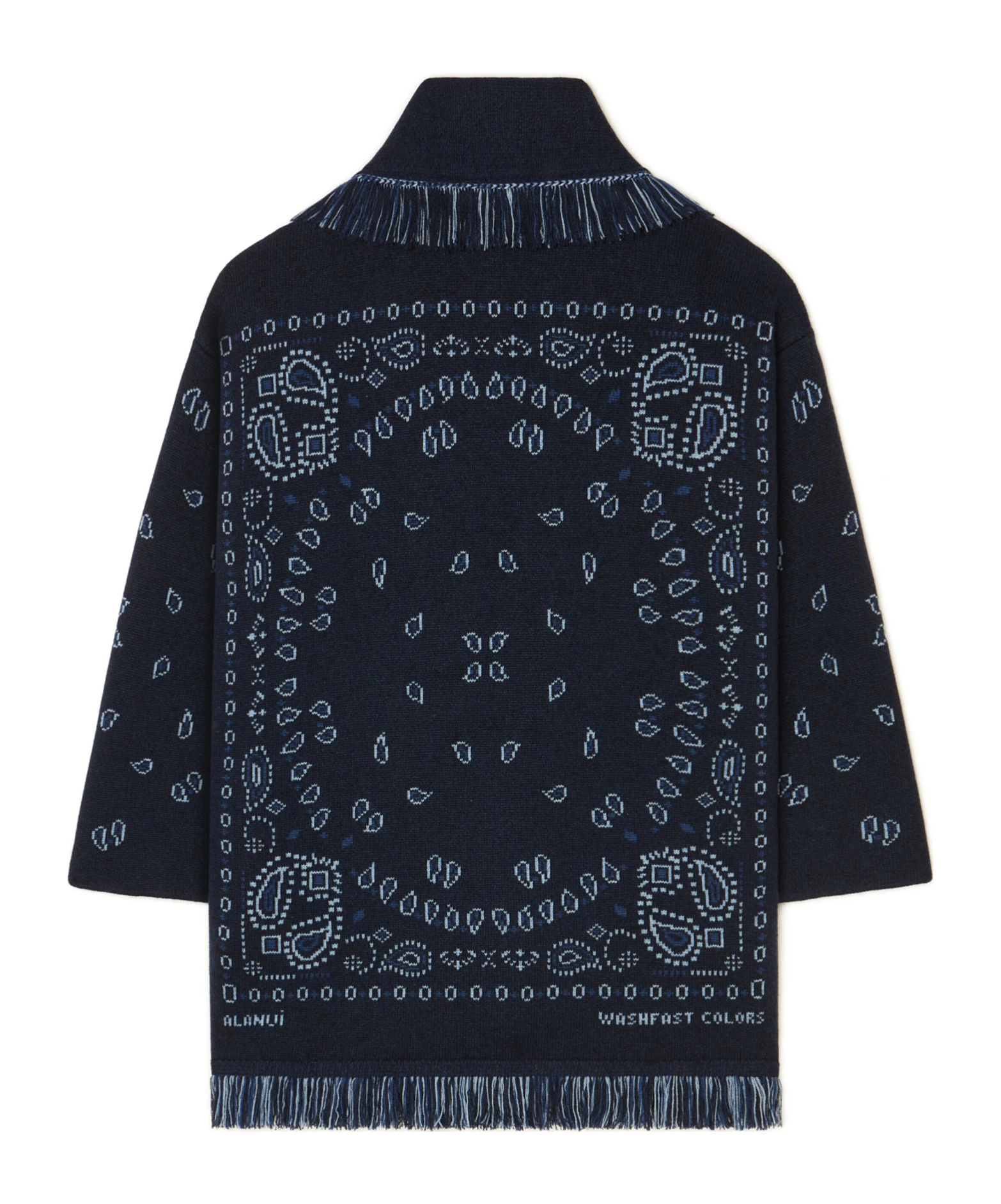 Alanui Jacquard Bandana Cardigan Clothing In Blue