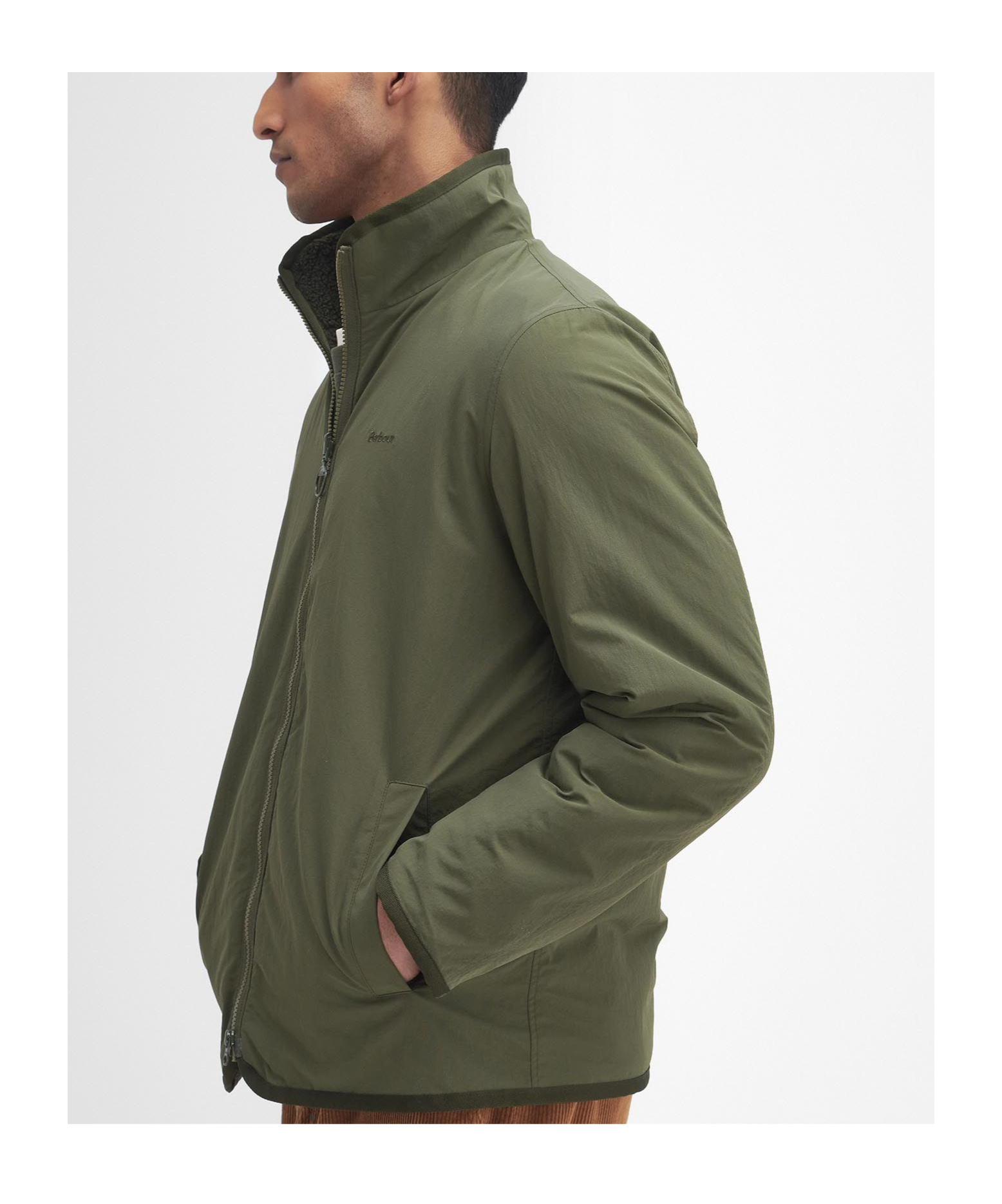 Barbour Double-sided Casual Jacket In Green