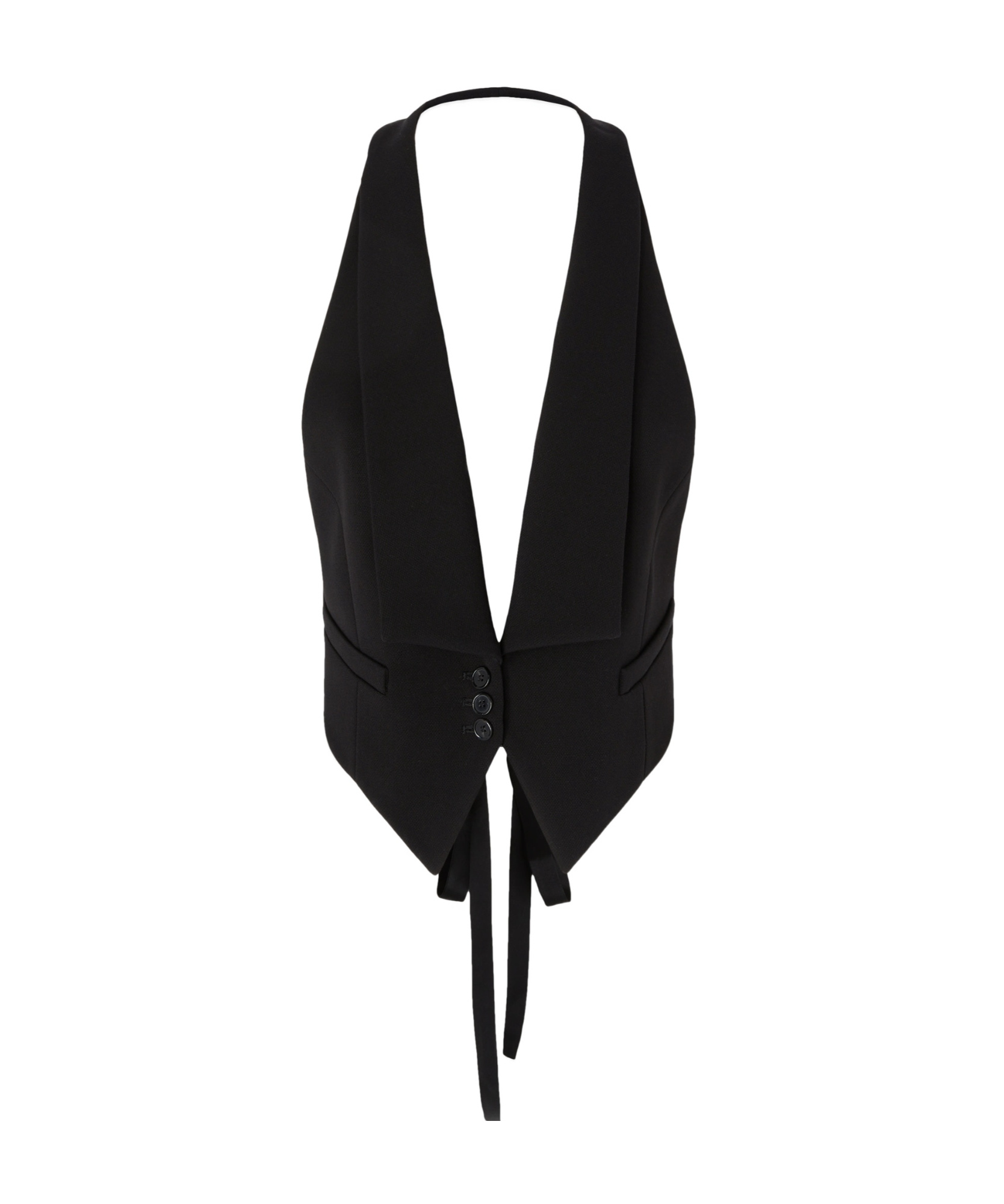 Shop Pinko Rear-tied Vest In Black
