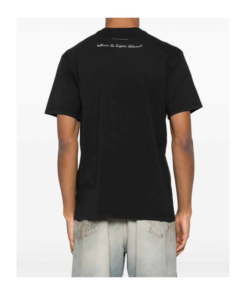 Mm6 Maison Margiela Graphic-print T-shirt In Black