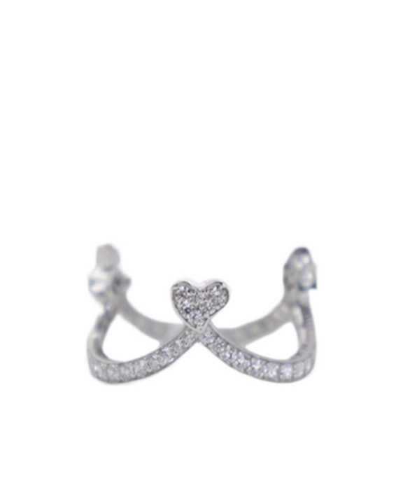 Vivienne Westwood Love Inlaid Design Ring In Gray